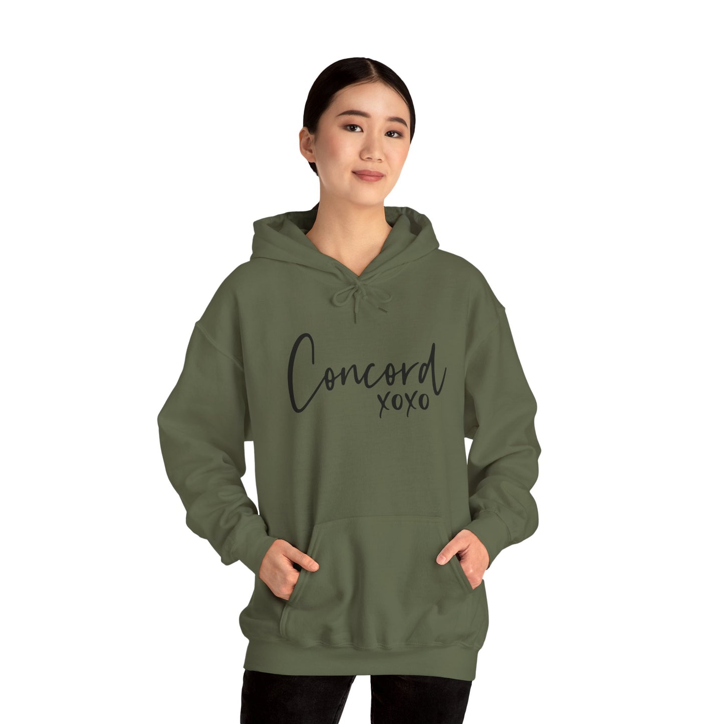 Concord North Carolina NC State Cursive Hoodie