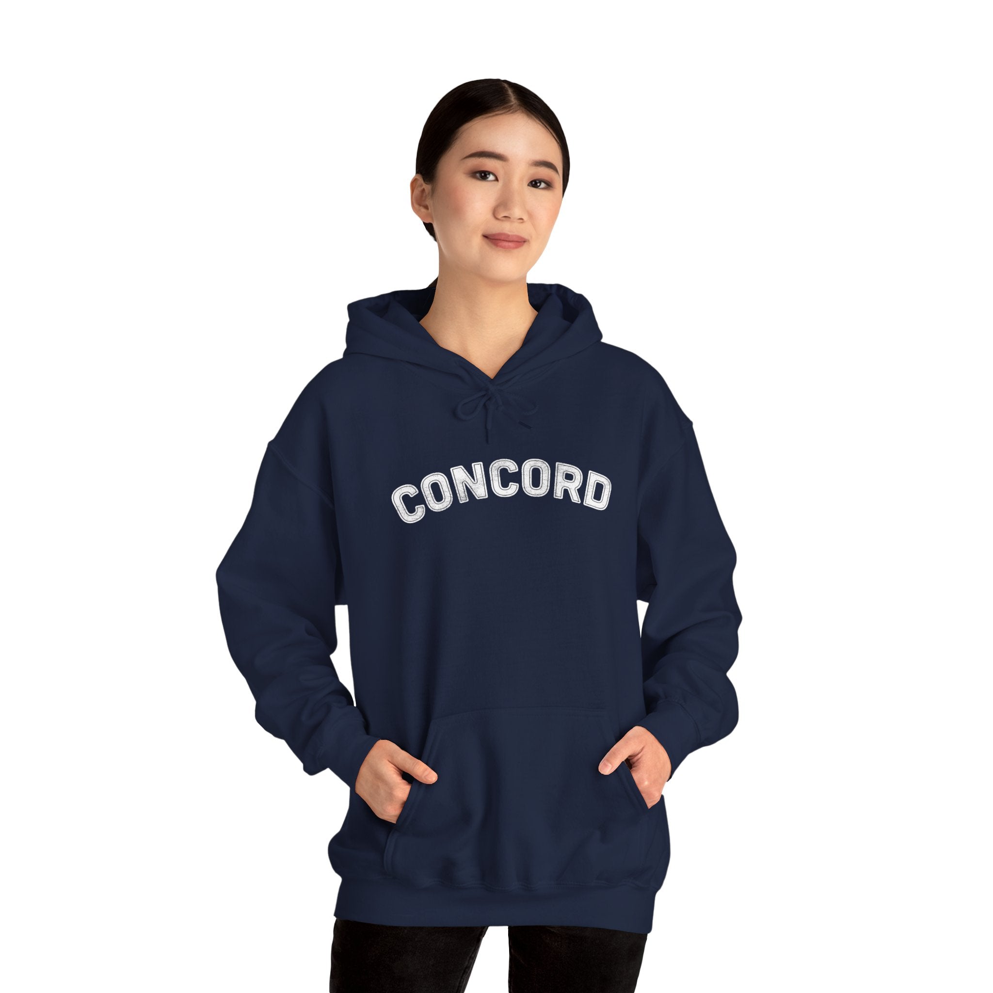 Concord North Carolina NC Curved Font Hoodie