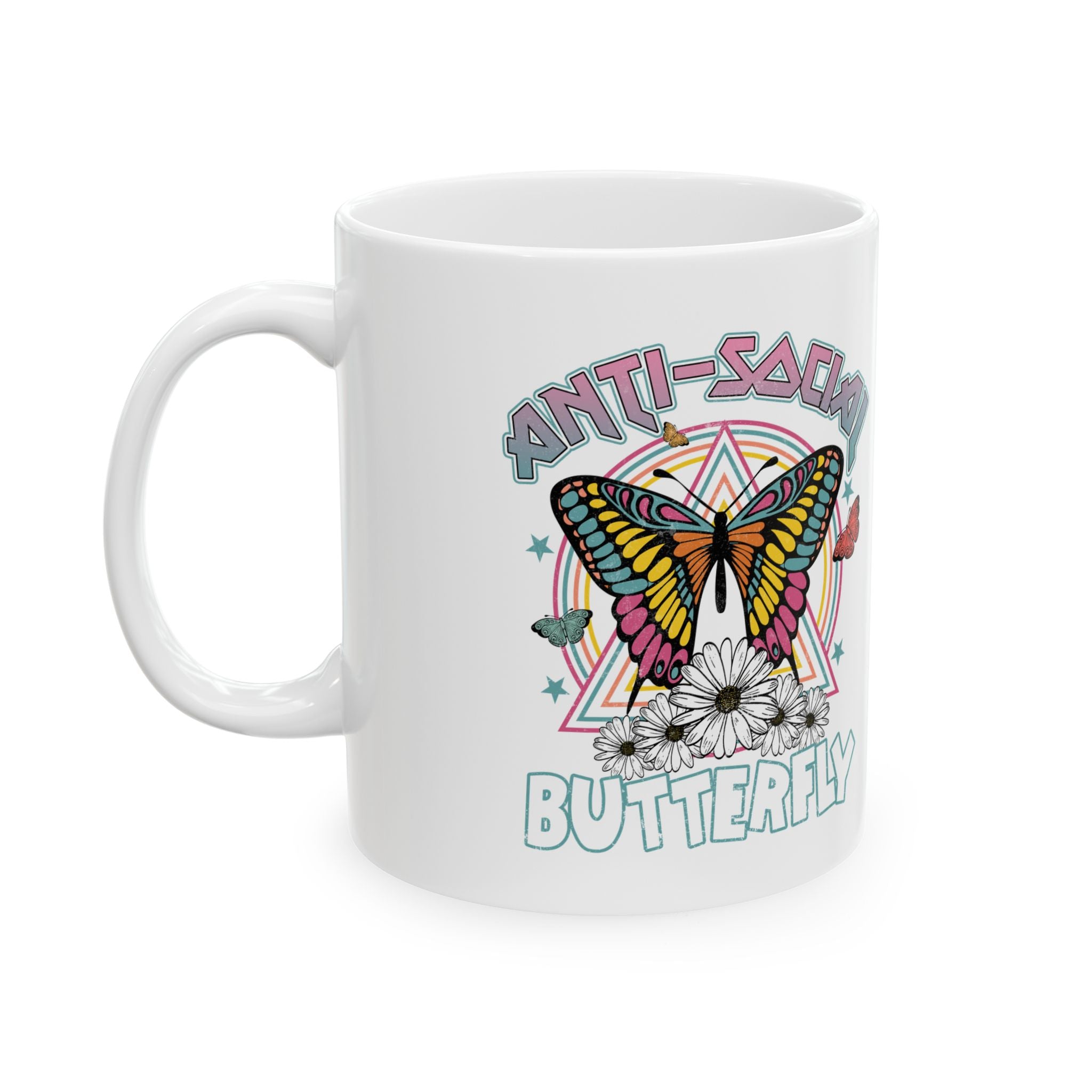 Anti Social Butterfly Funny Cute Women's Ceramic Coffee Mug