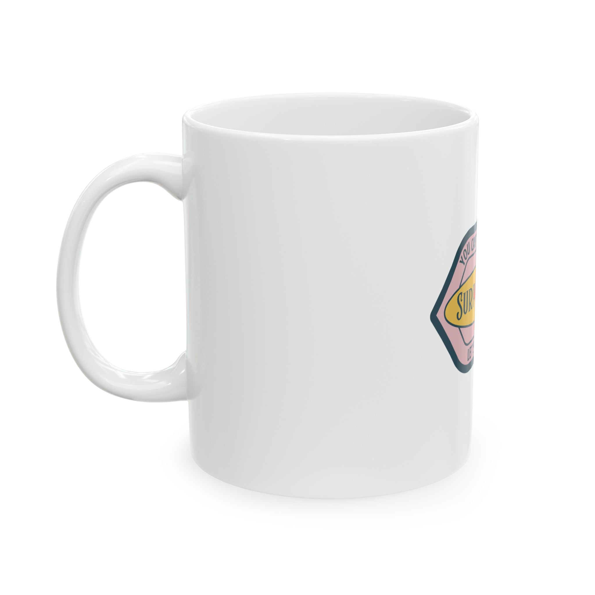 Surfing Retro Graphic Novelty Ceramic Coffee Mug