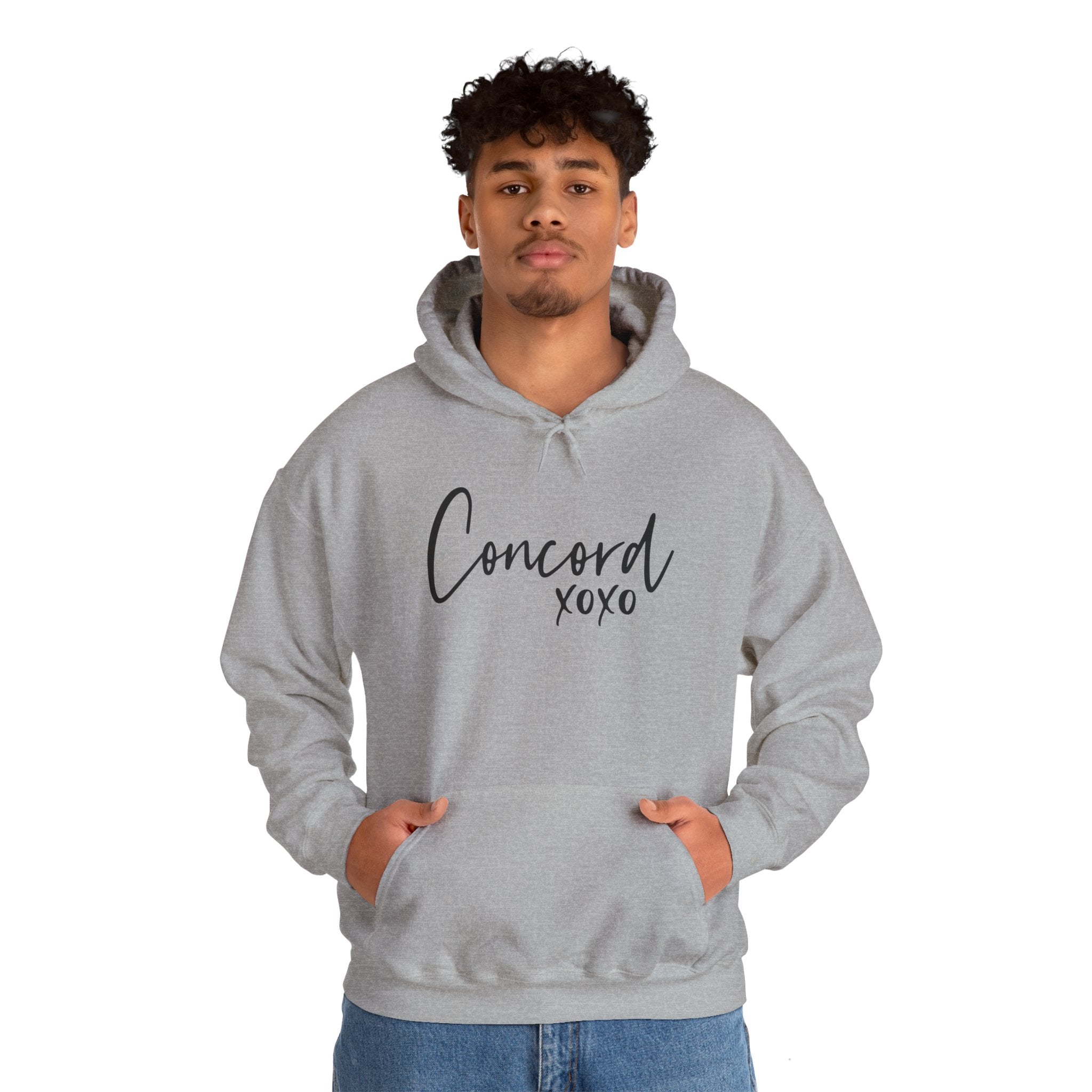 Concord North Carolina NC State Cursive Hoodie