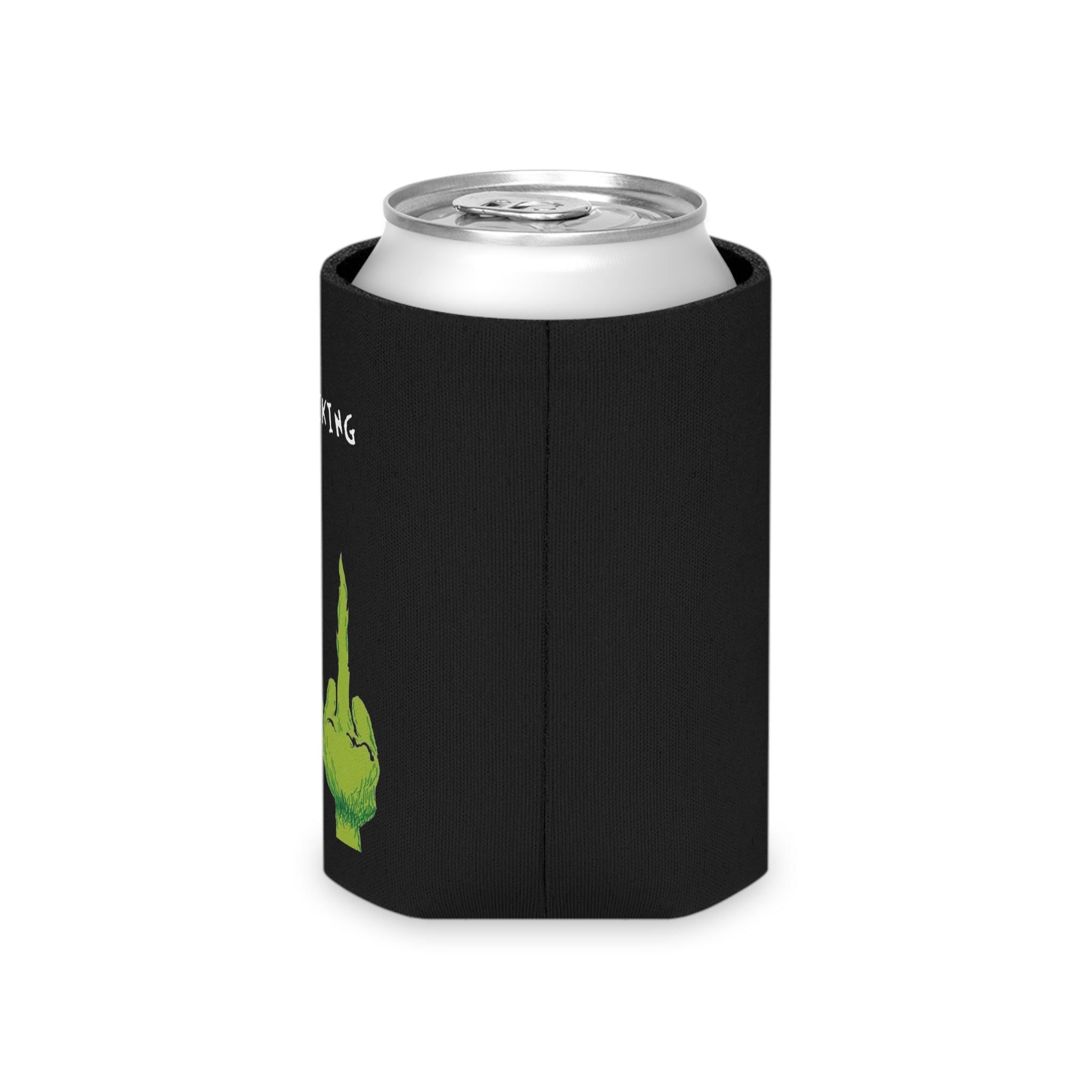 Funny Grinch Christmas Holiday Movie Humor Black Beer Can Cooler