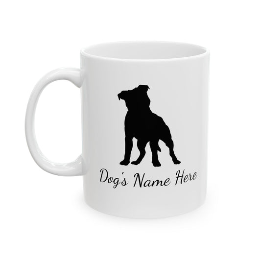 Copy of Custom Pit Bull Dog Paw Puppy Name Ceramic Coffee Mug