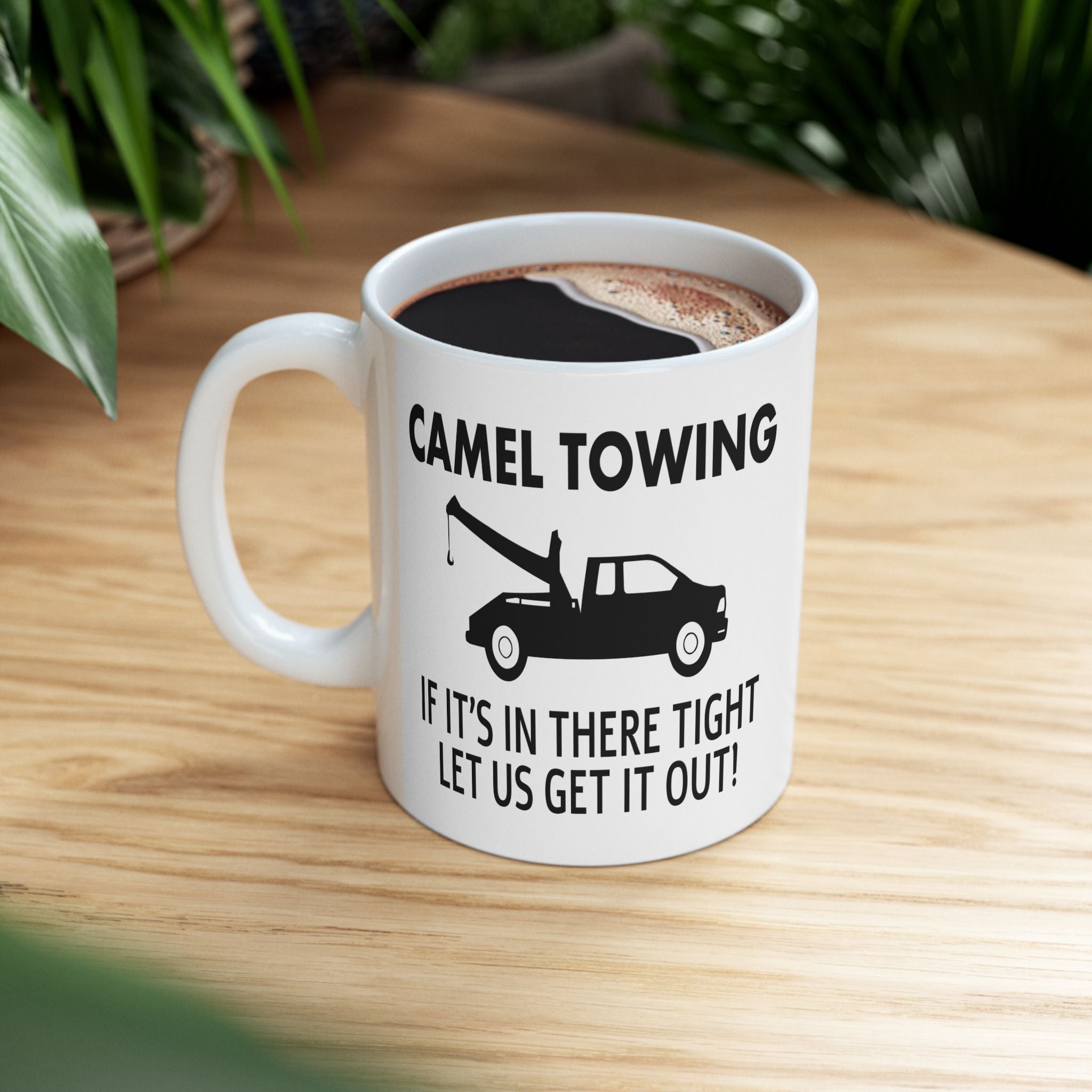 Funny Camel Towing Adult Humor Ceramic Coffee Mug