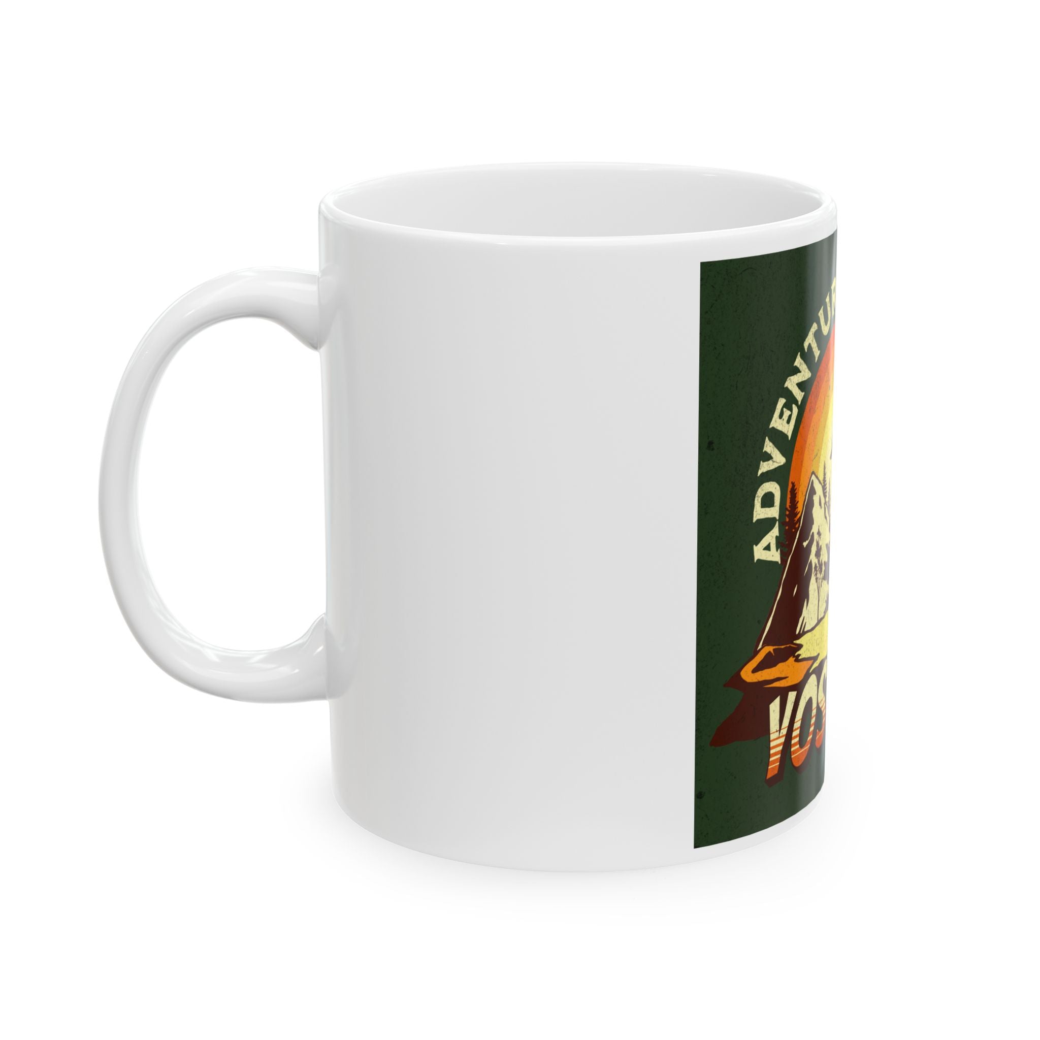 Yosemite National Park Retro Graphic Novelty Ceramic Coffee Mug