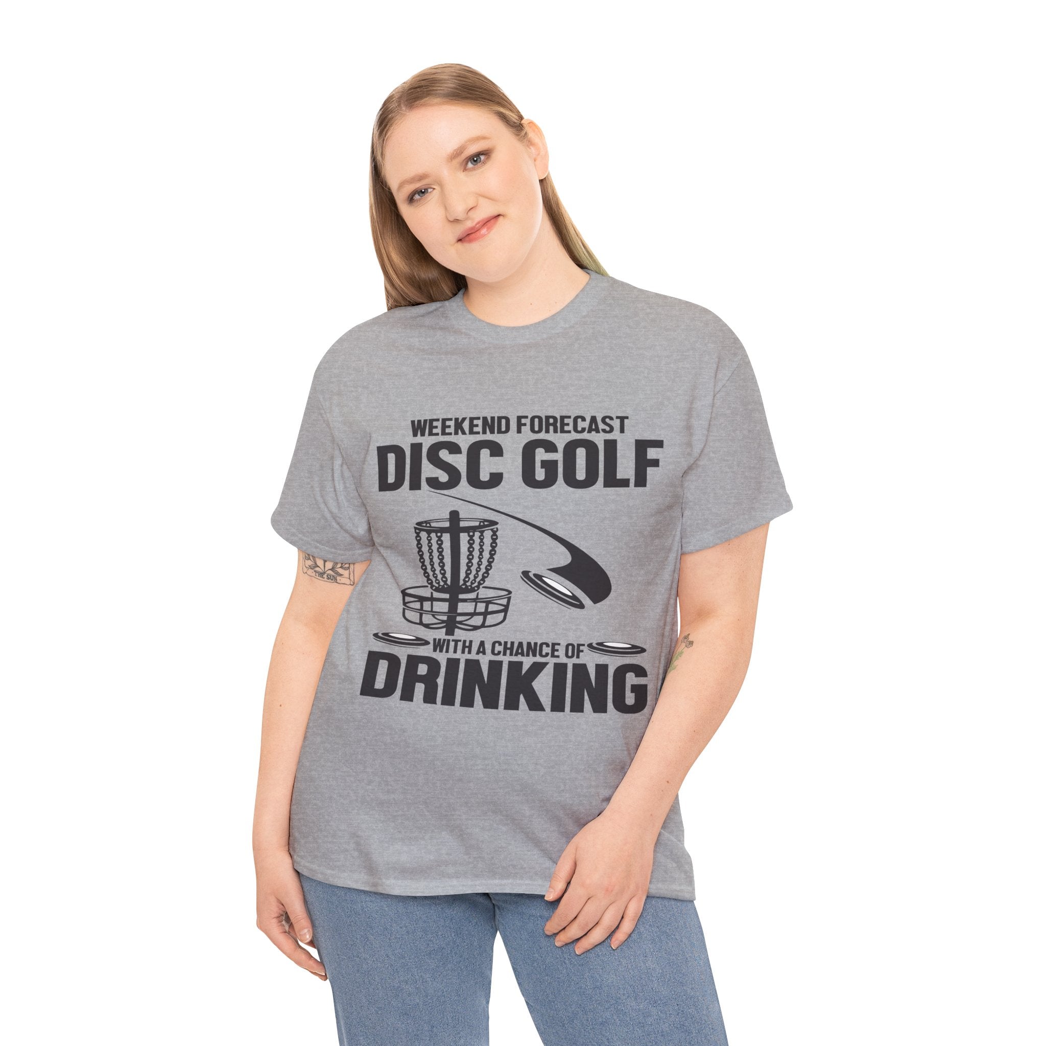 Funny Disc Golf Drinking Unisex Graphic Novelty T-Shirt