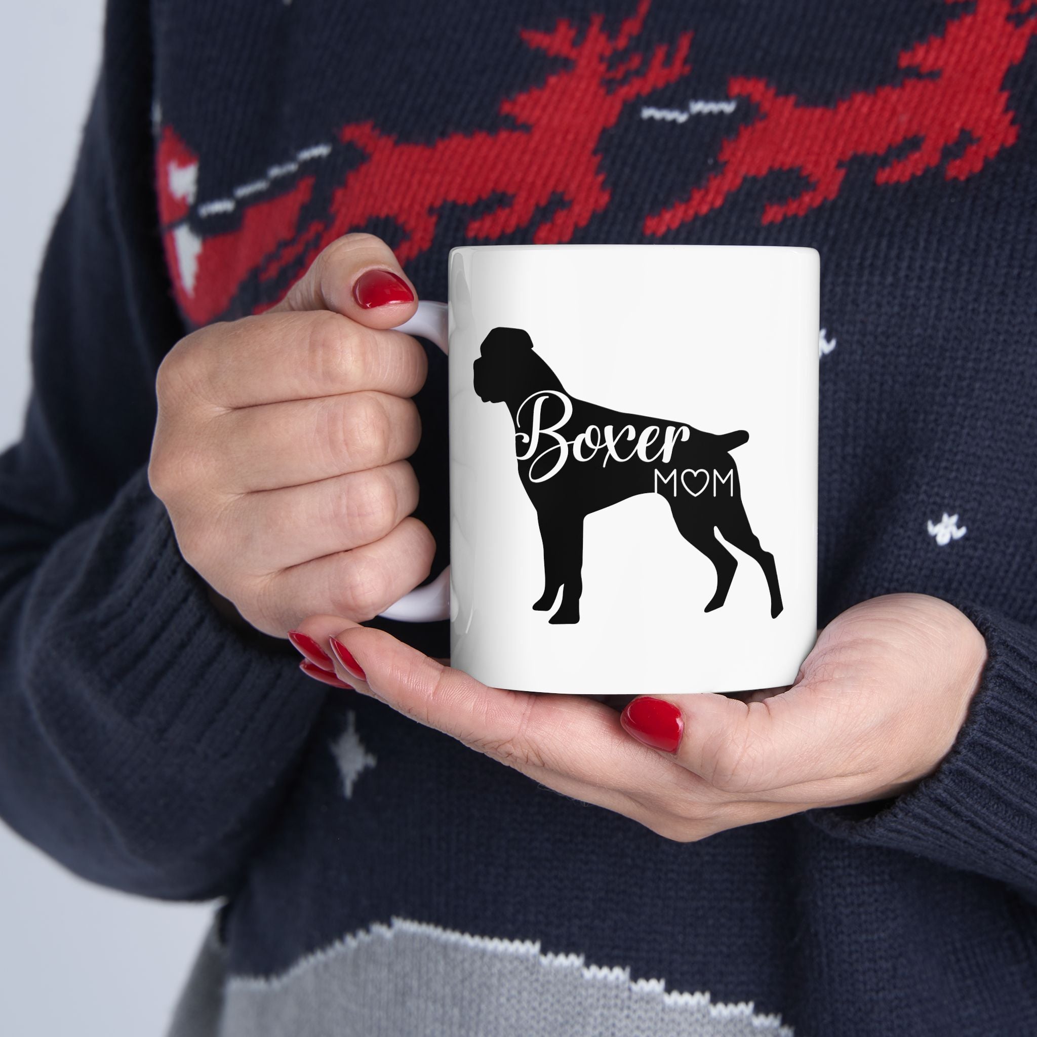 Boxer Mom Dog Lover Gift Ceramic Coffee Mug