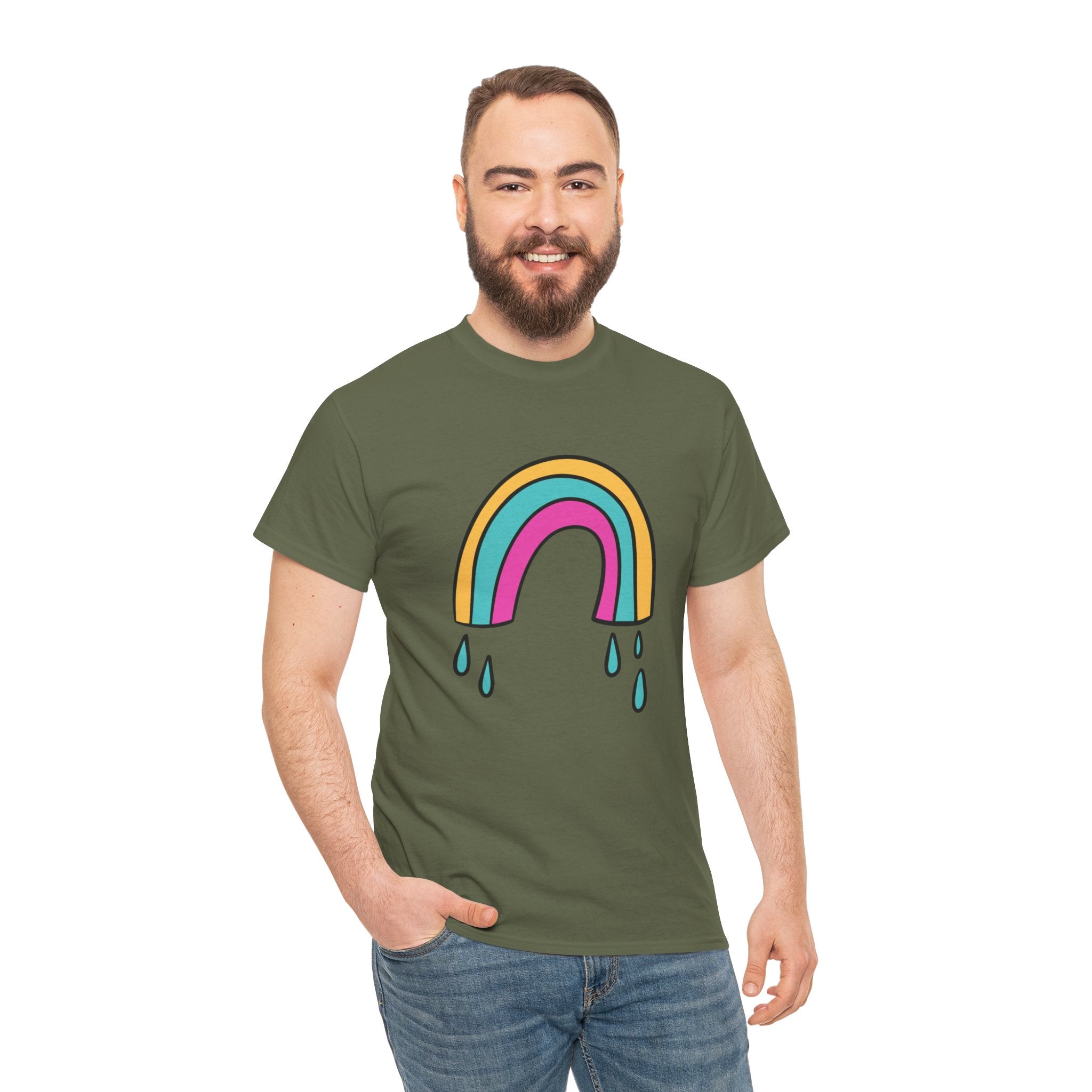 Cute Rainbow Boho Unisex Graphic Novelty Shirt Tee