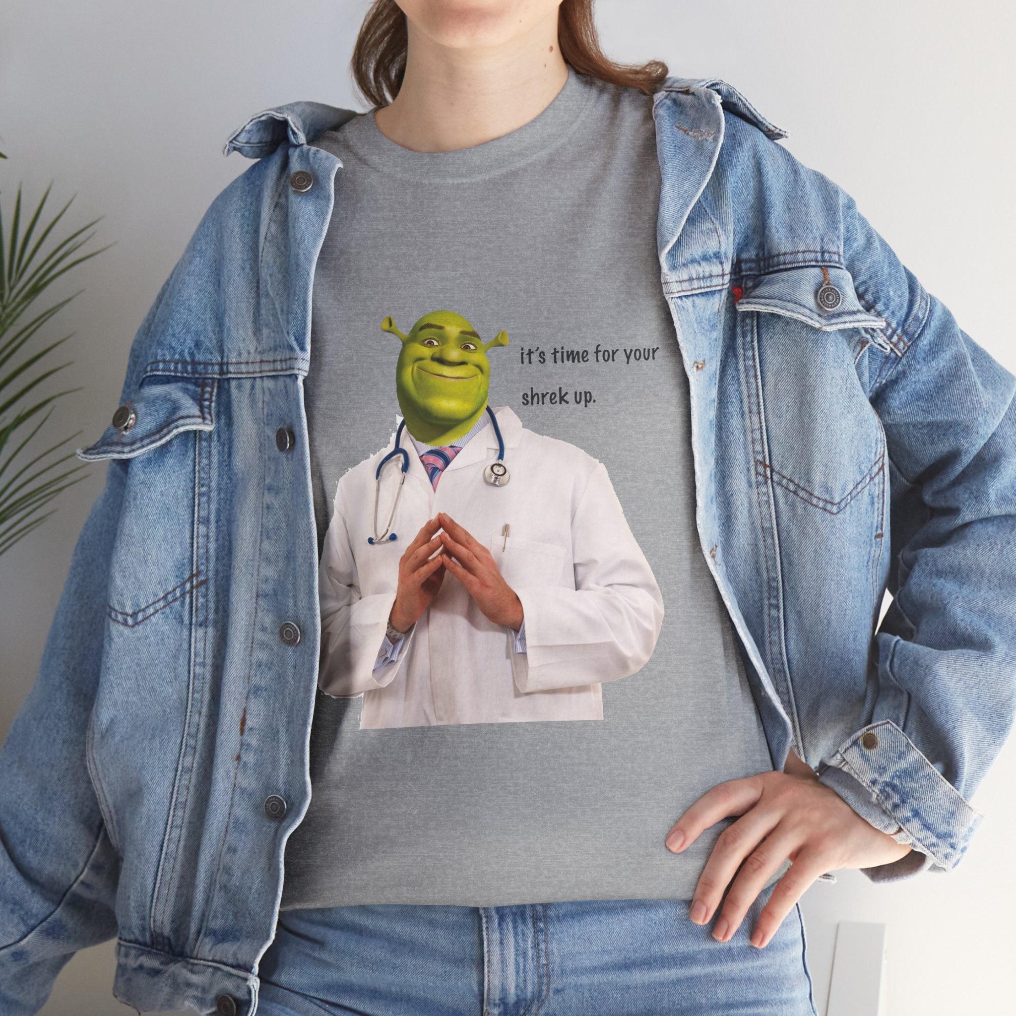 Funny Shrek Up Meme Unisex Graphic Novelty T-Shirt