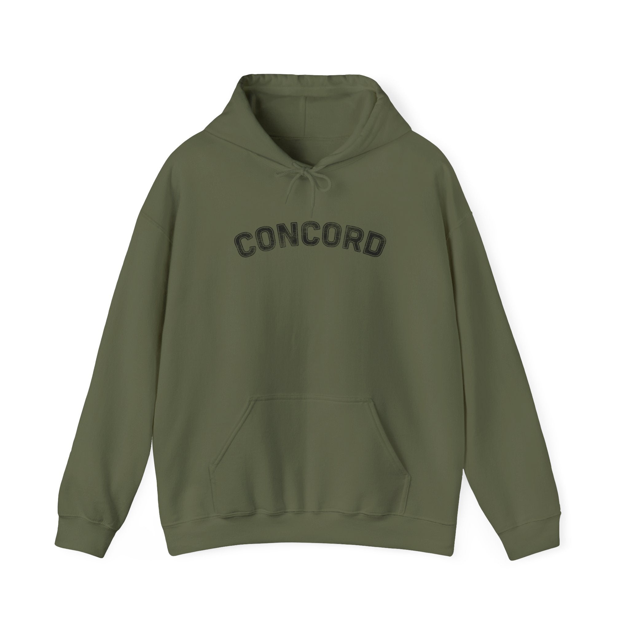 Concord North Carolina NC Curved Font Hoodie