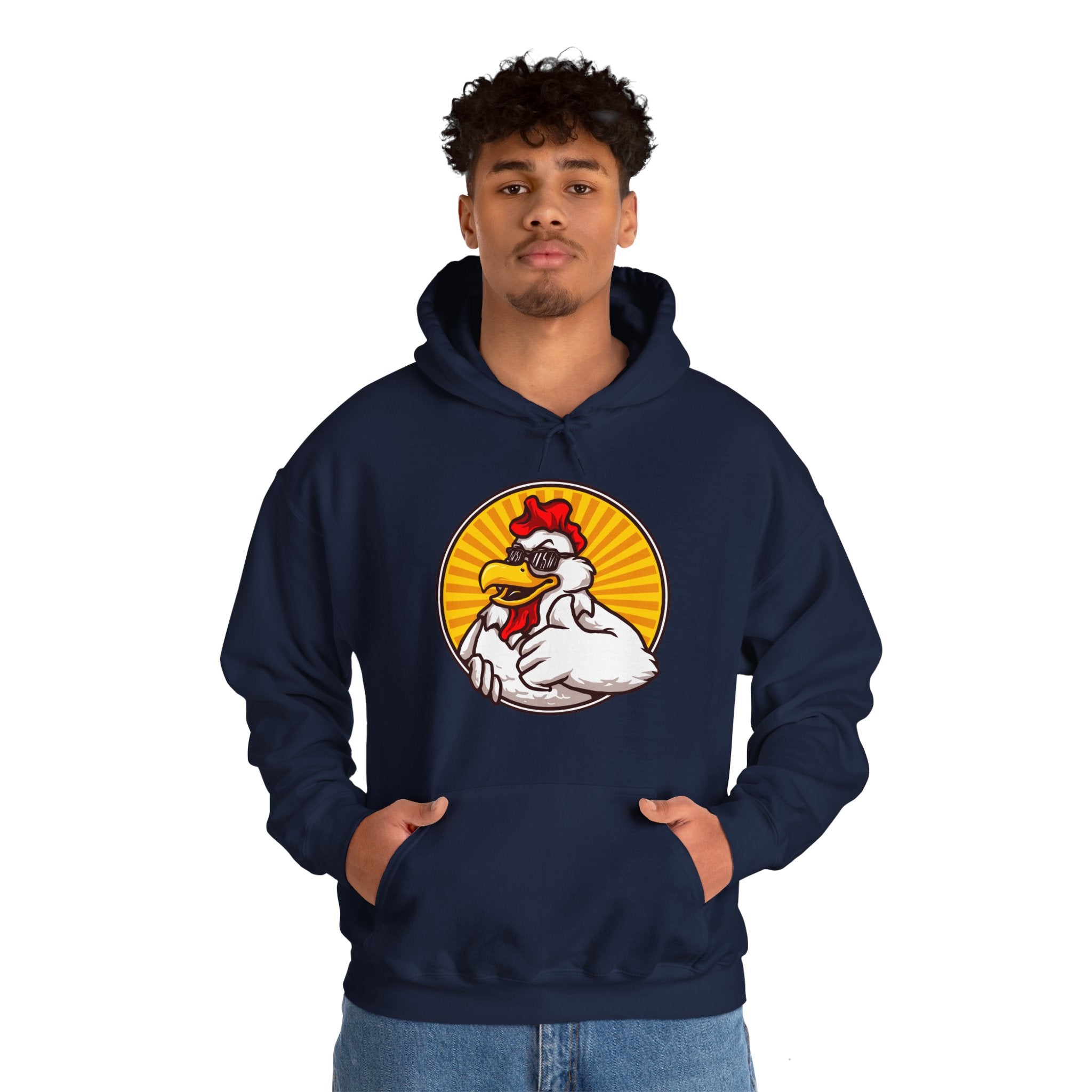 Funny Thumbs Up Chicken Unisex Graphic Novelty Hoodie