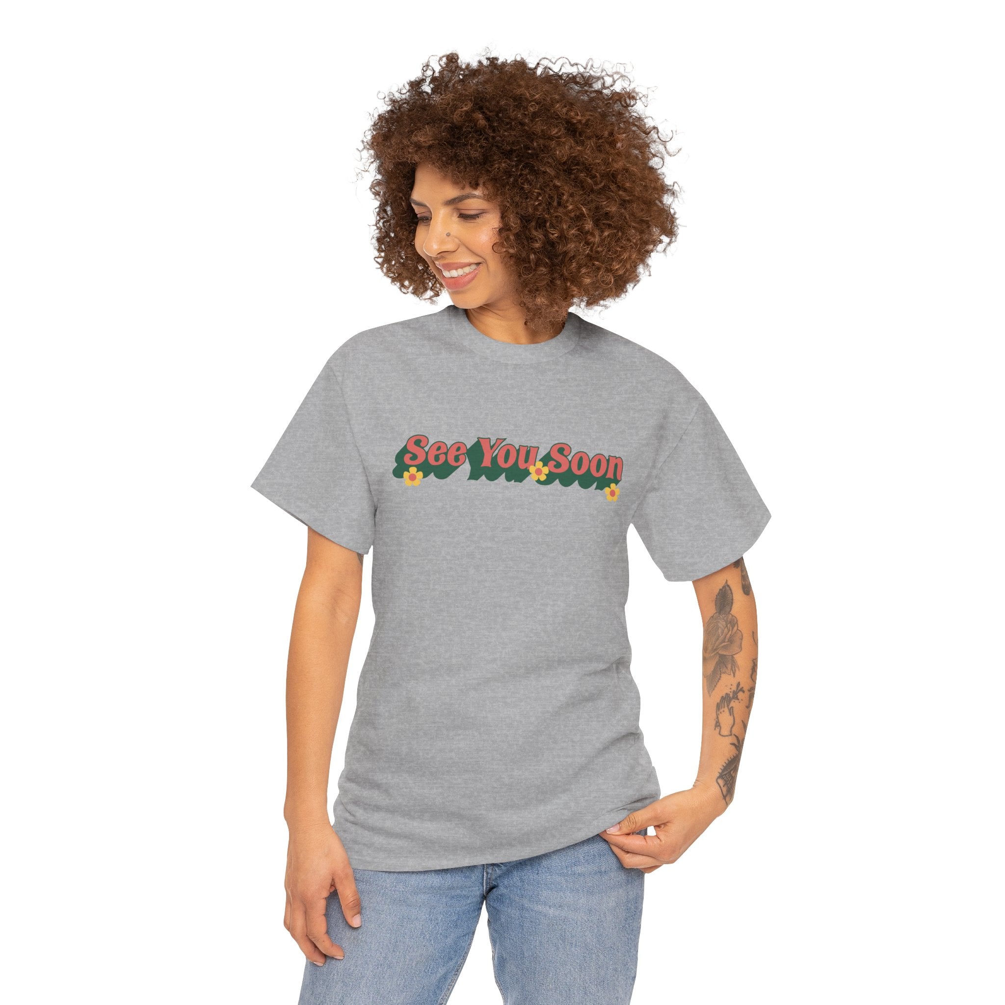 See You Soon Cute Positive Retro Unisex Graphic Novelty Shirt Tee