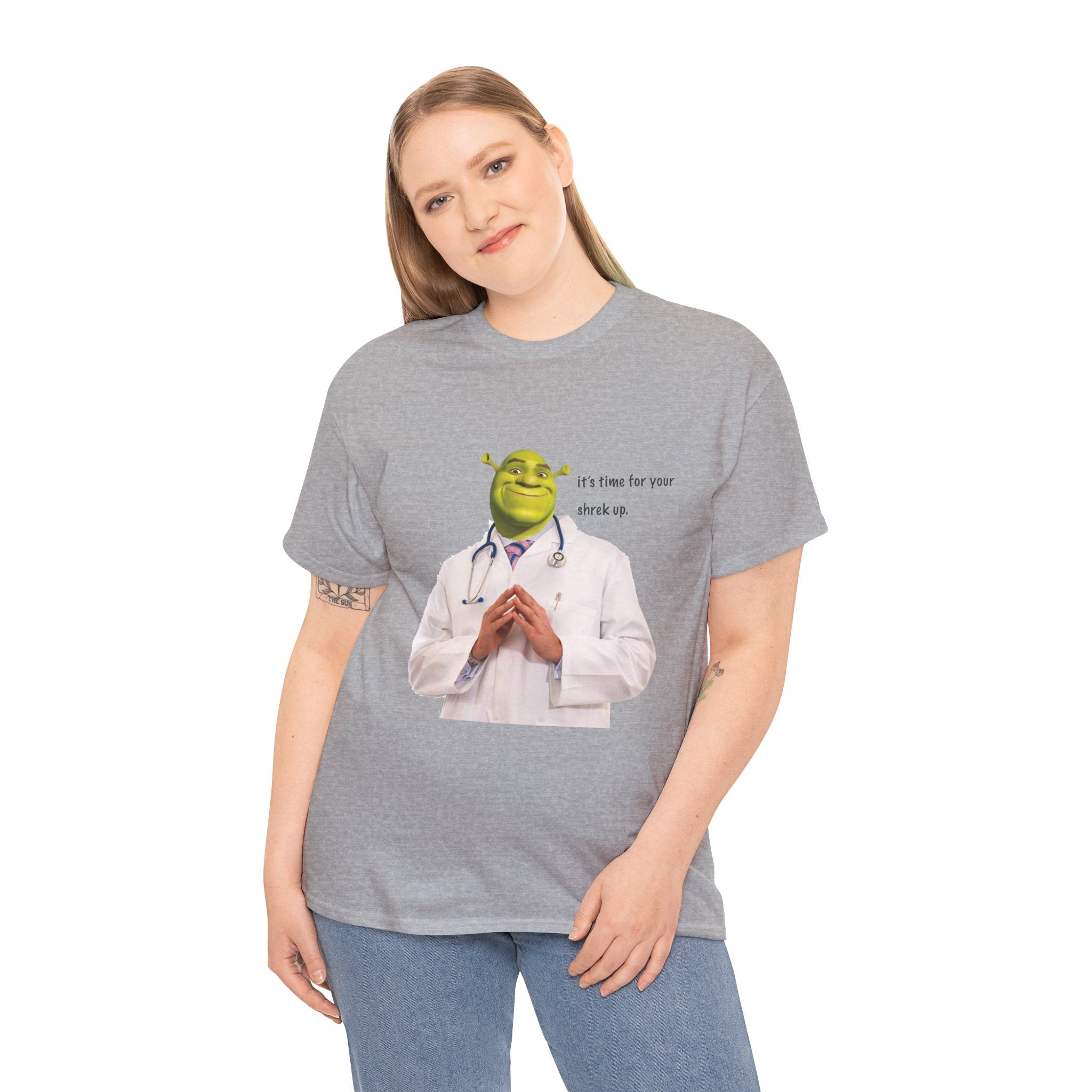 Funny Shrek Up Meme Unisex Graphic Novelty T-Shirt