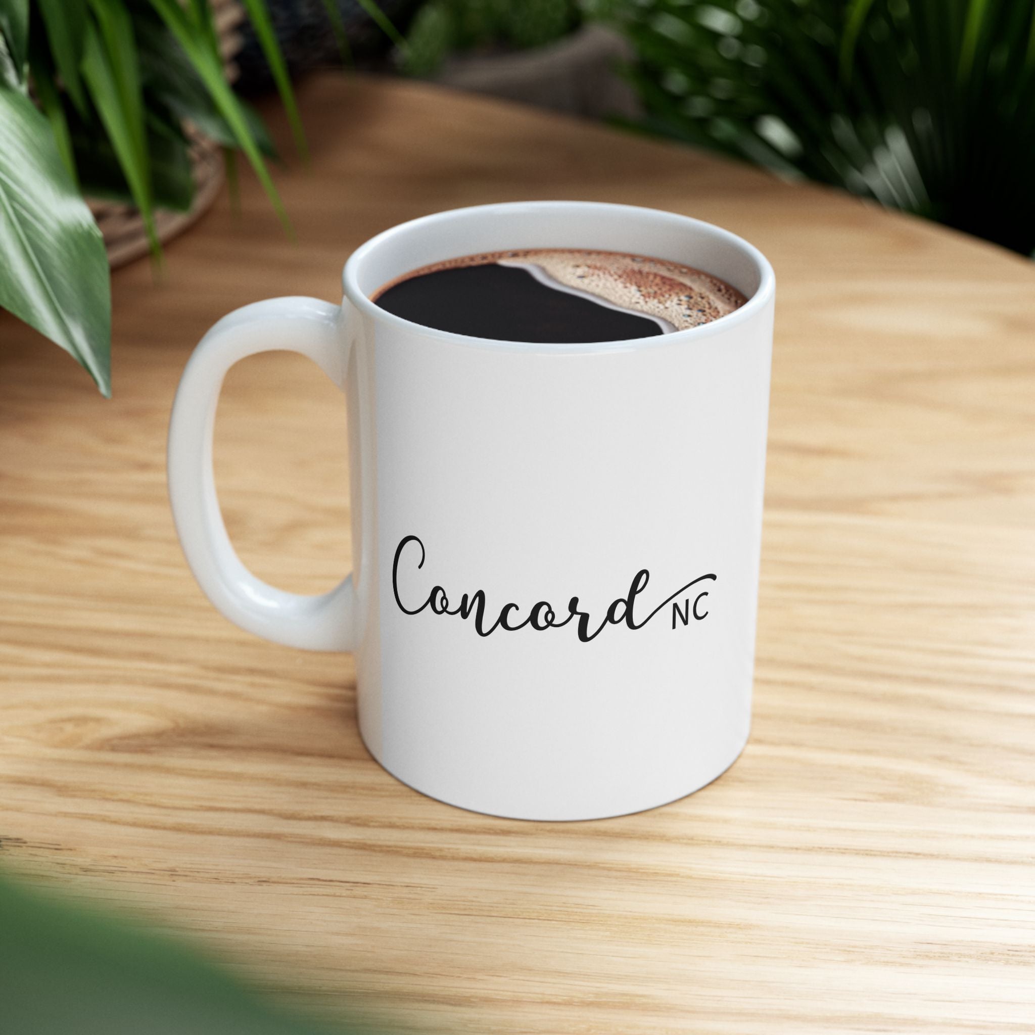 Concord North Carolina NC State Cursive Ceramic Coffee Mug