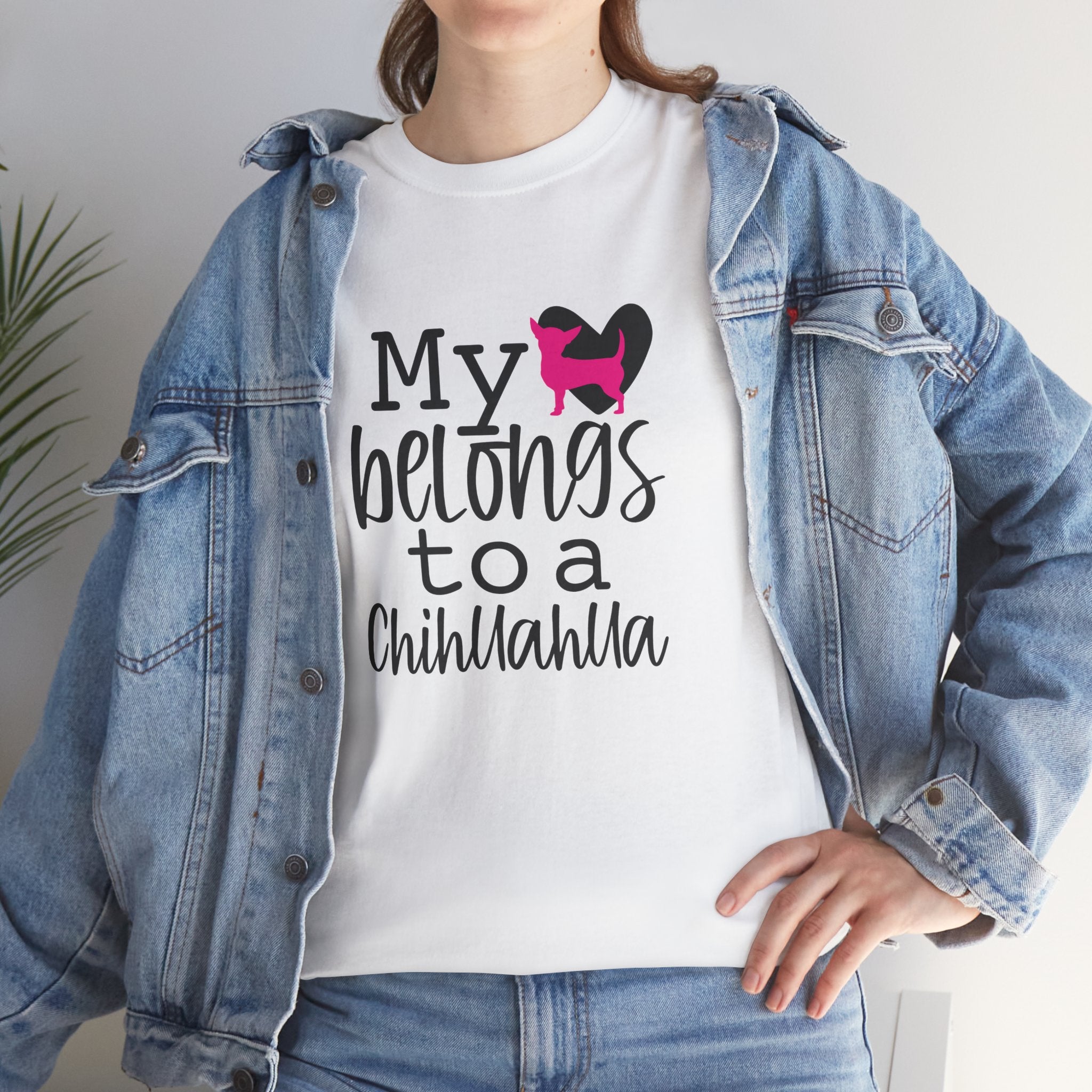 My Heart Belongs To A Chihuahua Dog Lover Gift Unisex Graphic Novelty Tee