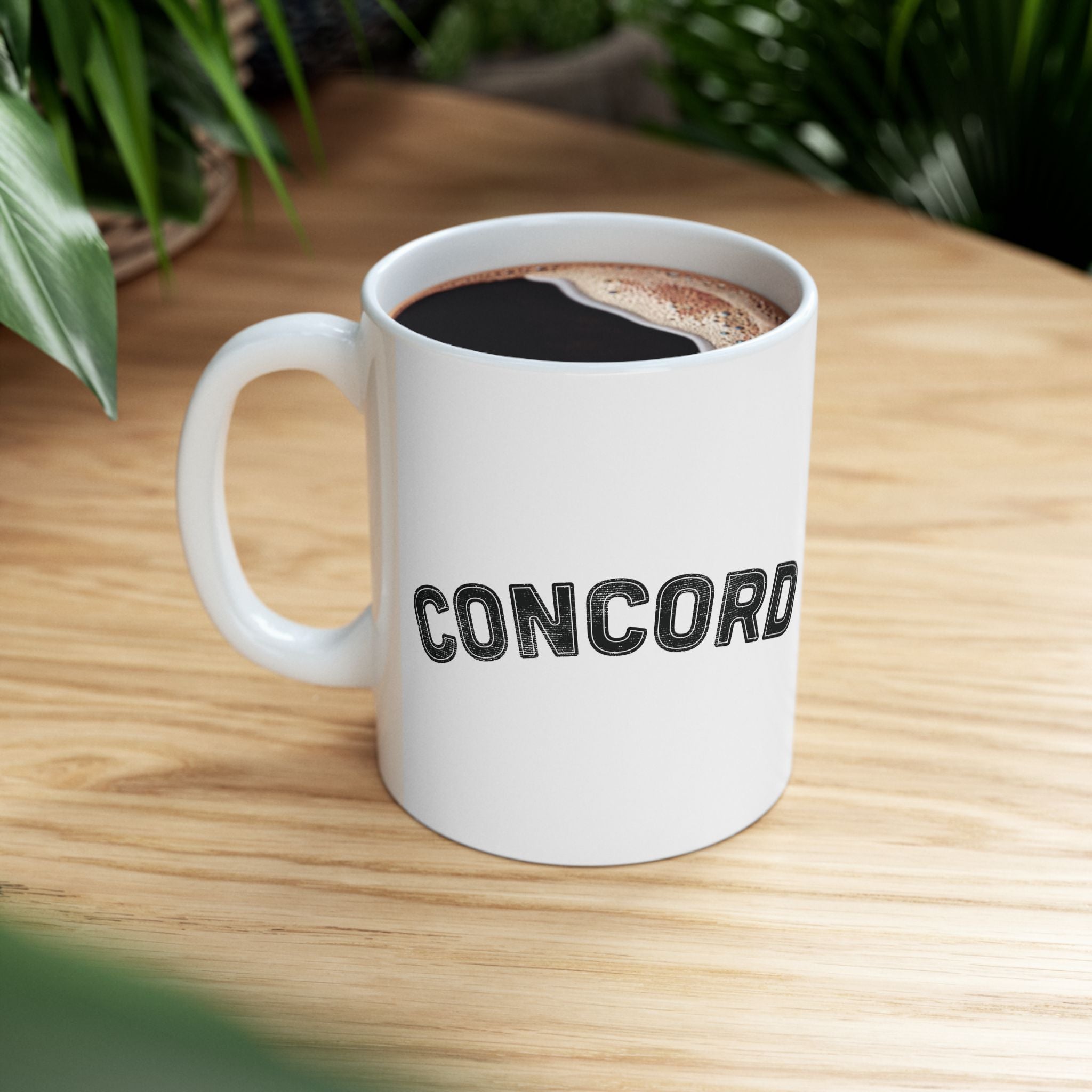 Concord North Carolina NC Curved Ceramic Coffee Mug