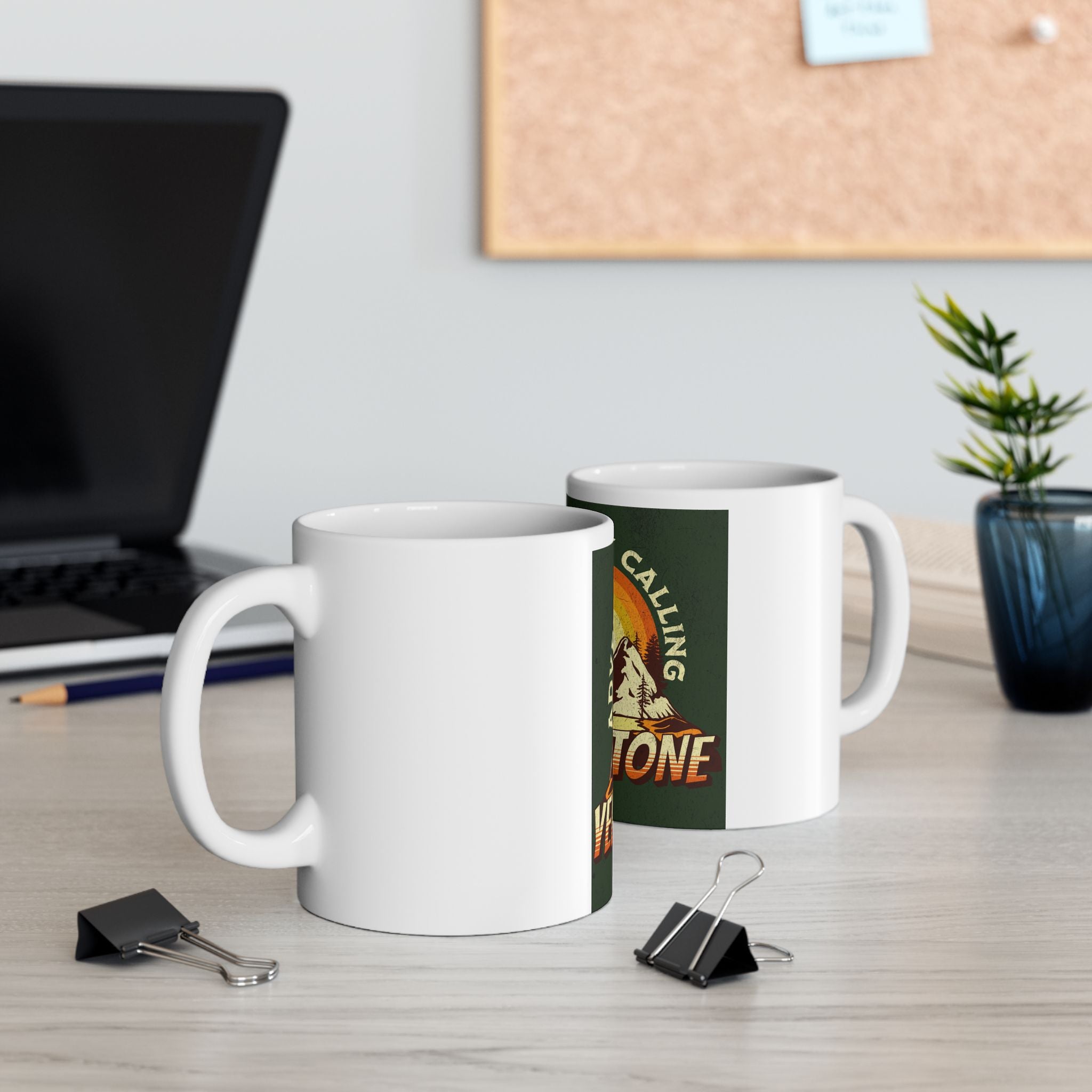 Yellowstone National Park Retro Graphic Novelty Ceramic Coffee Mug