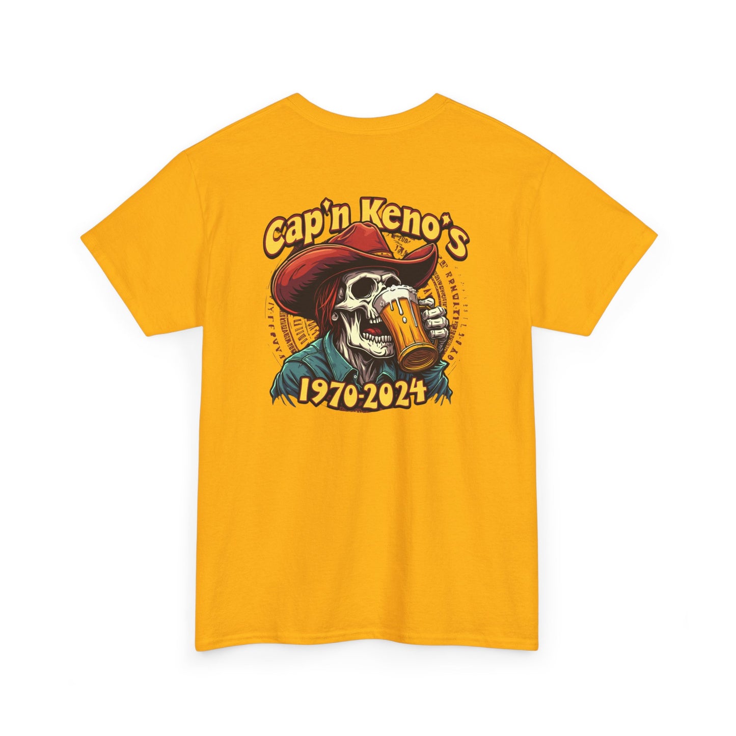 Cap'n Kenos Vintage Skull Graphic T-Shirt