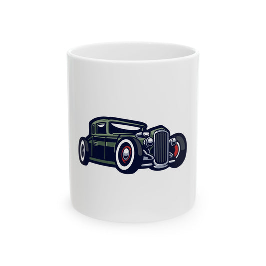 Vintage Rat Rod Graphic Novelty Ceramic Coffee Mug