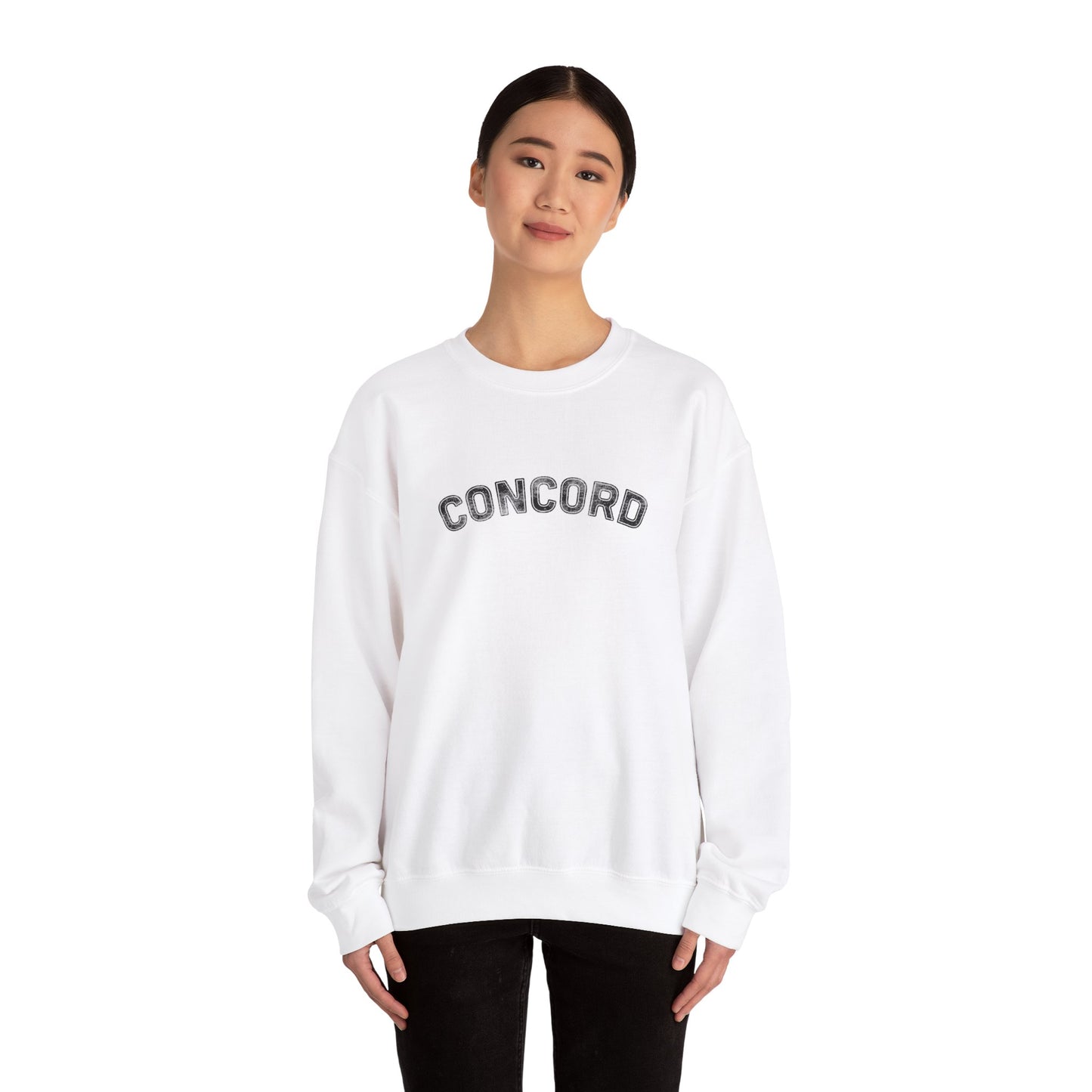 Concord North Carolina NC Curved Crewneck Sweatshirt