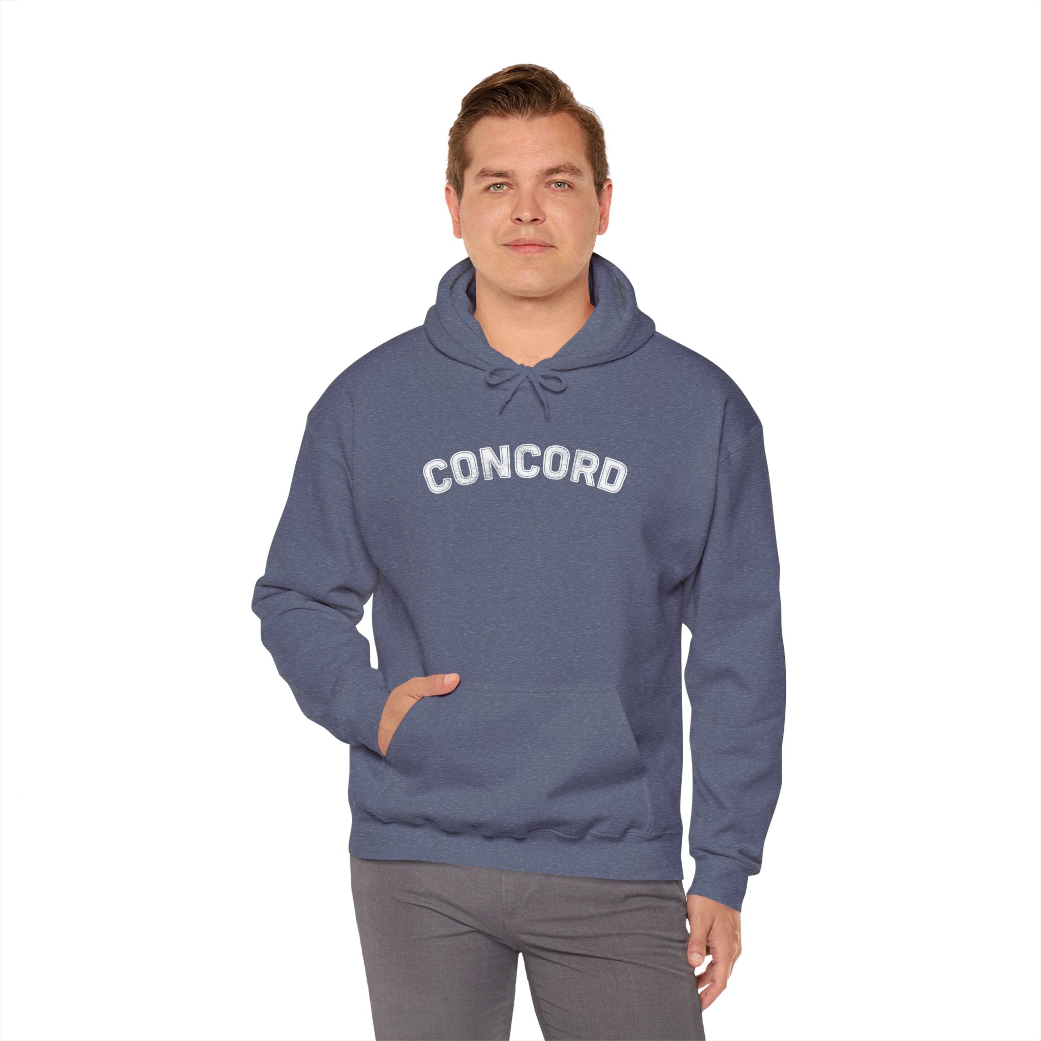 Concord North Carolina NC Curved Font Hoodie