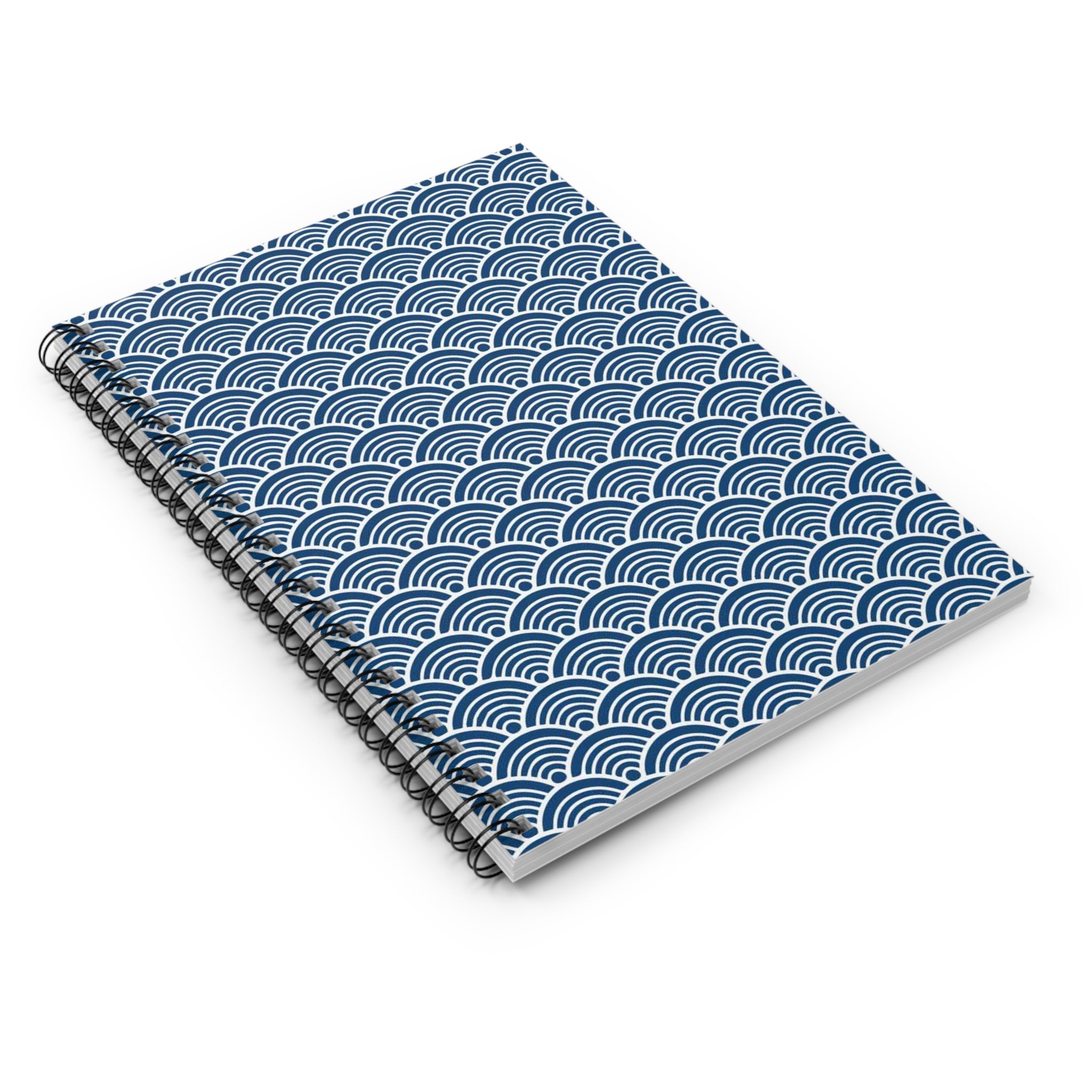 Cute Modern Blue Style Retro Spiral Journal Notebook