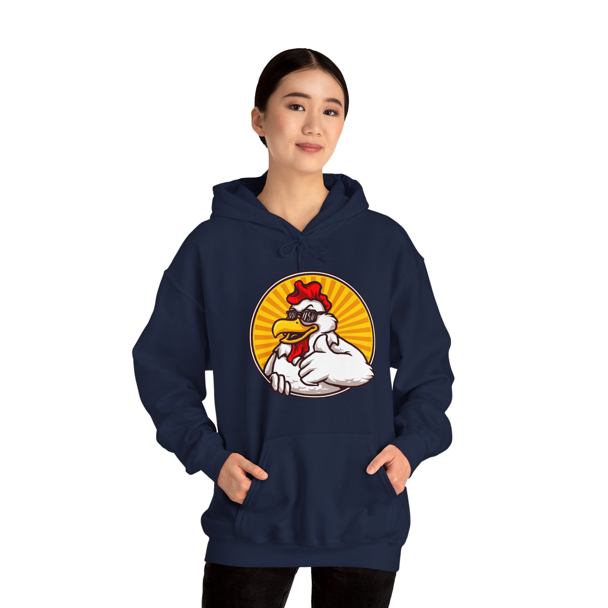 Funny Thumbs Up Chicken Unisex Graphic Novelty Hoodie