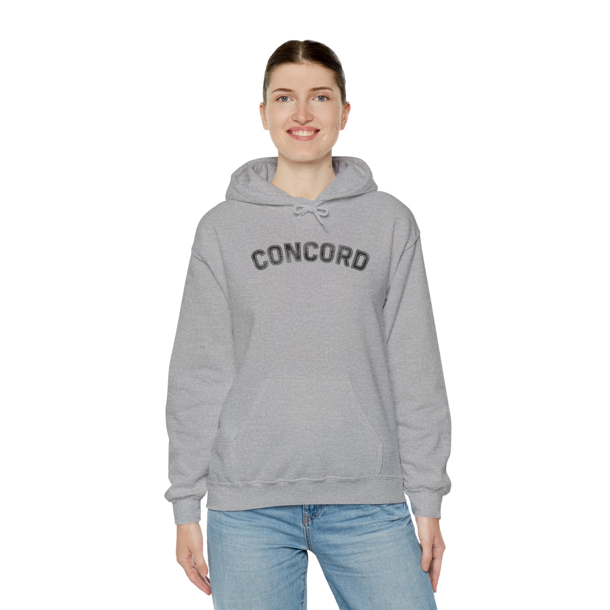 Concord North Carolina NC Curved Font Hoodie