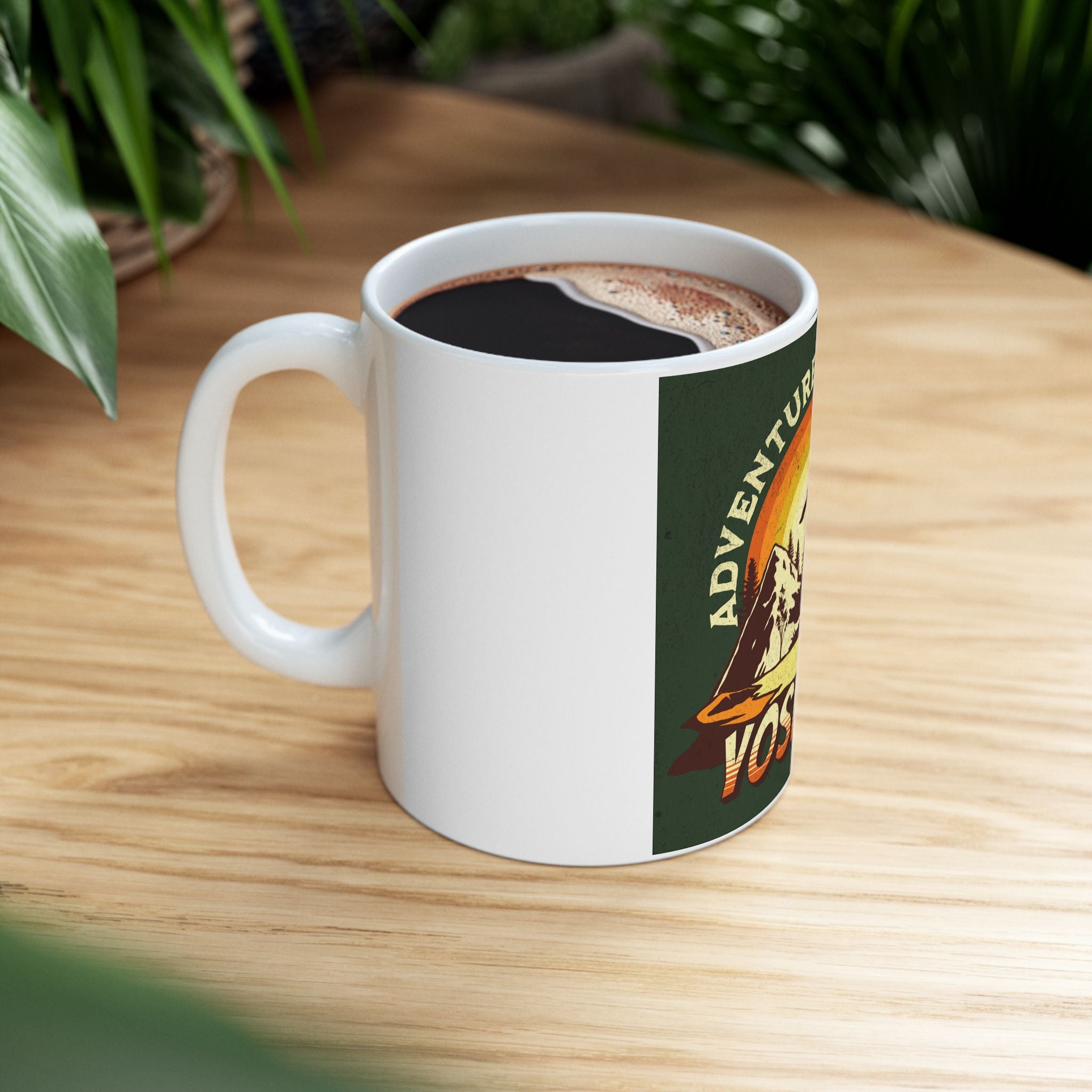 Yosemite National Park Retro Graphic Novelty Ceramic Coffee Mug