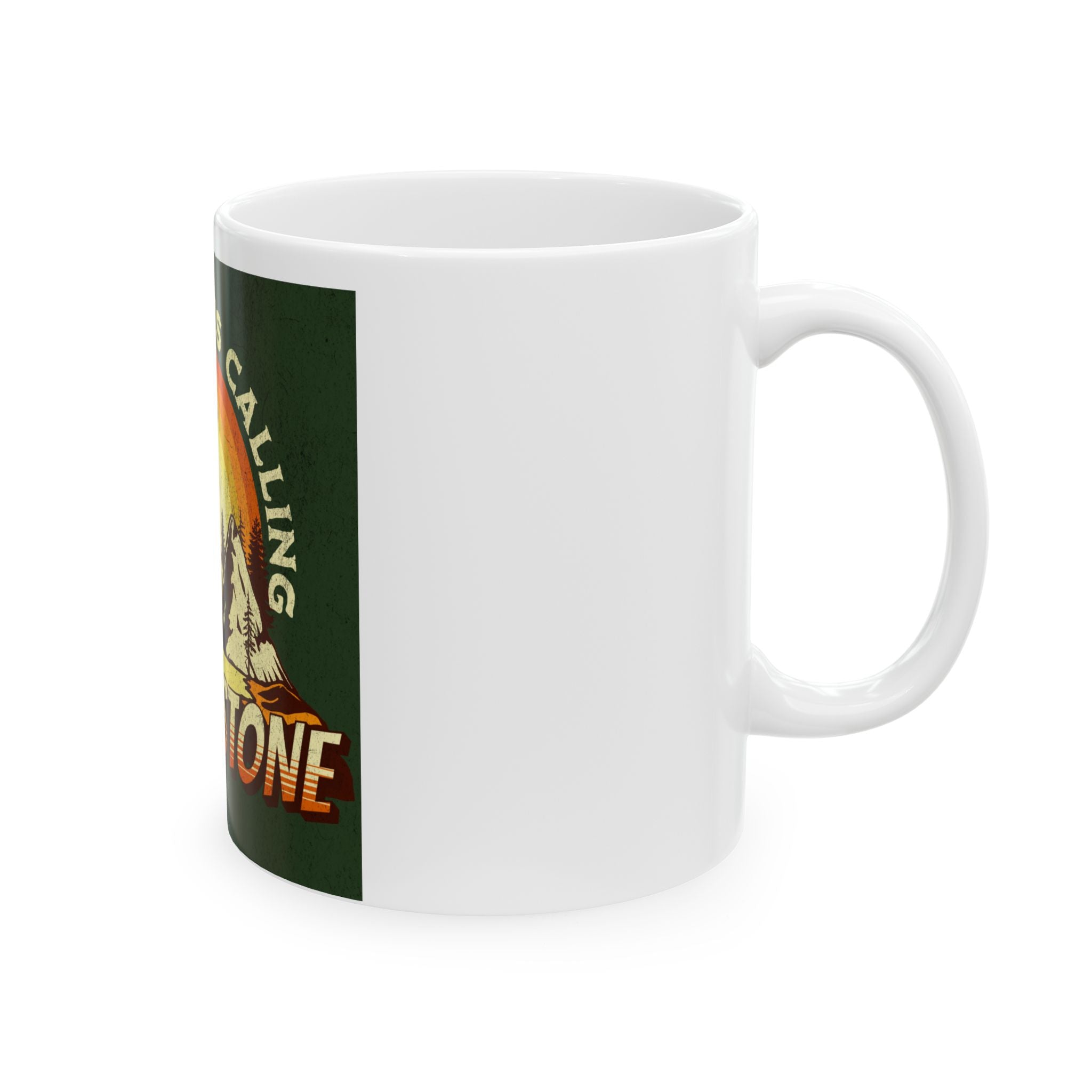 Yellowstone National Park Retro Graphic Novelty Ceramic Coffee Mug