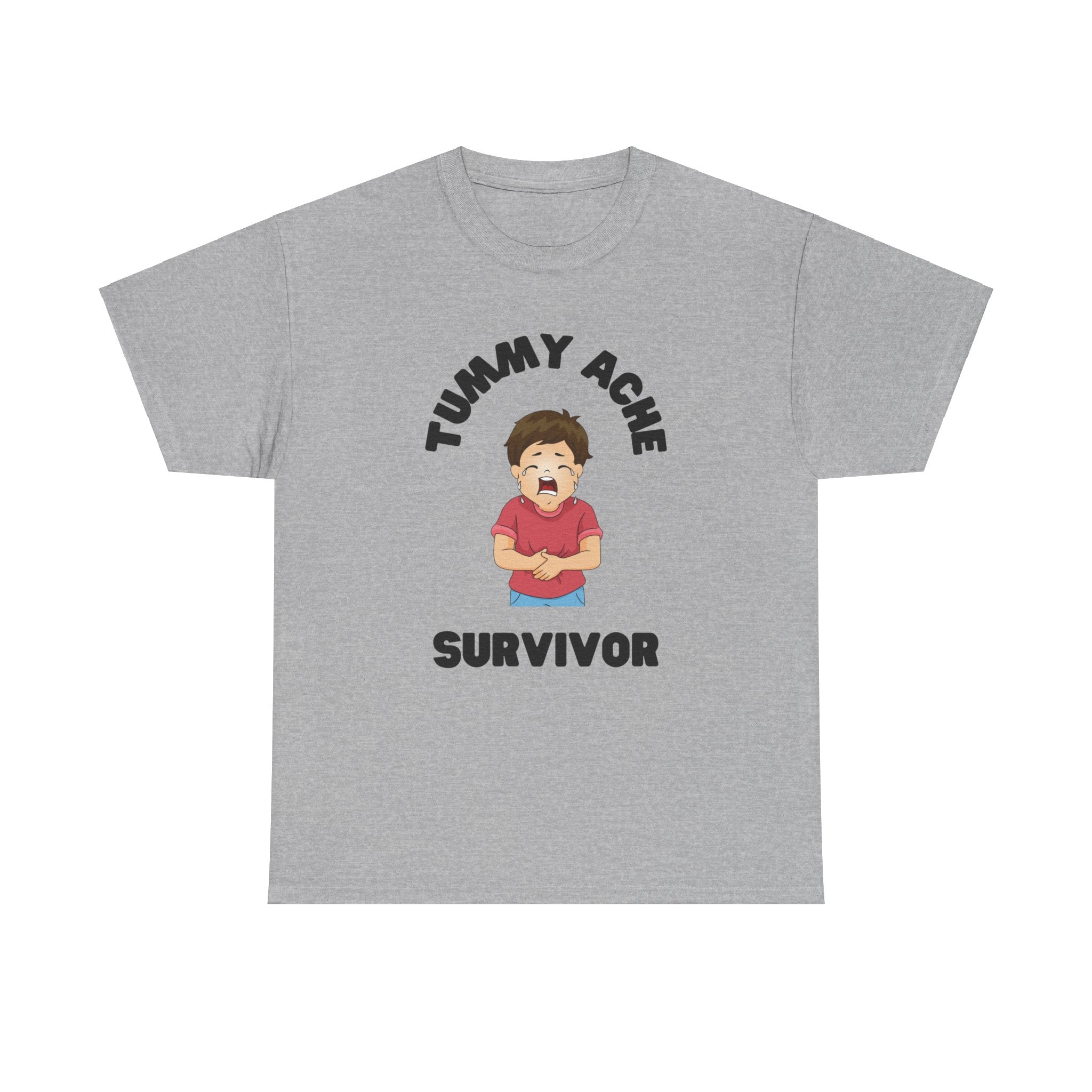 Tummy Ache Survivor Funny Meme Unisex Mens Women T-Shirt