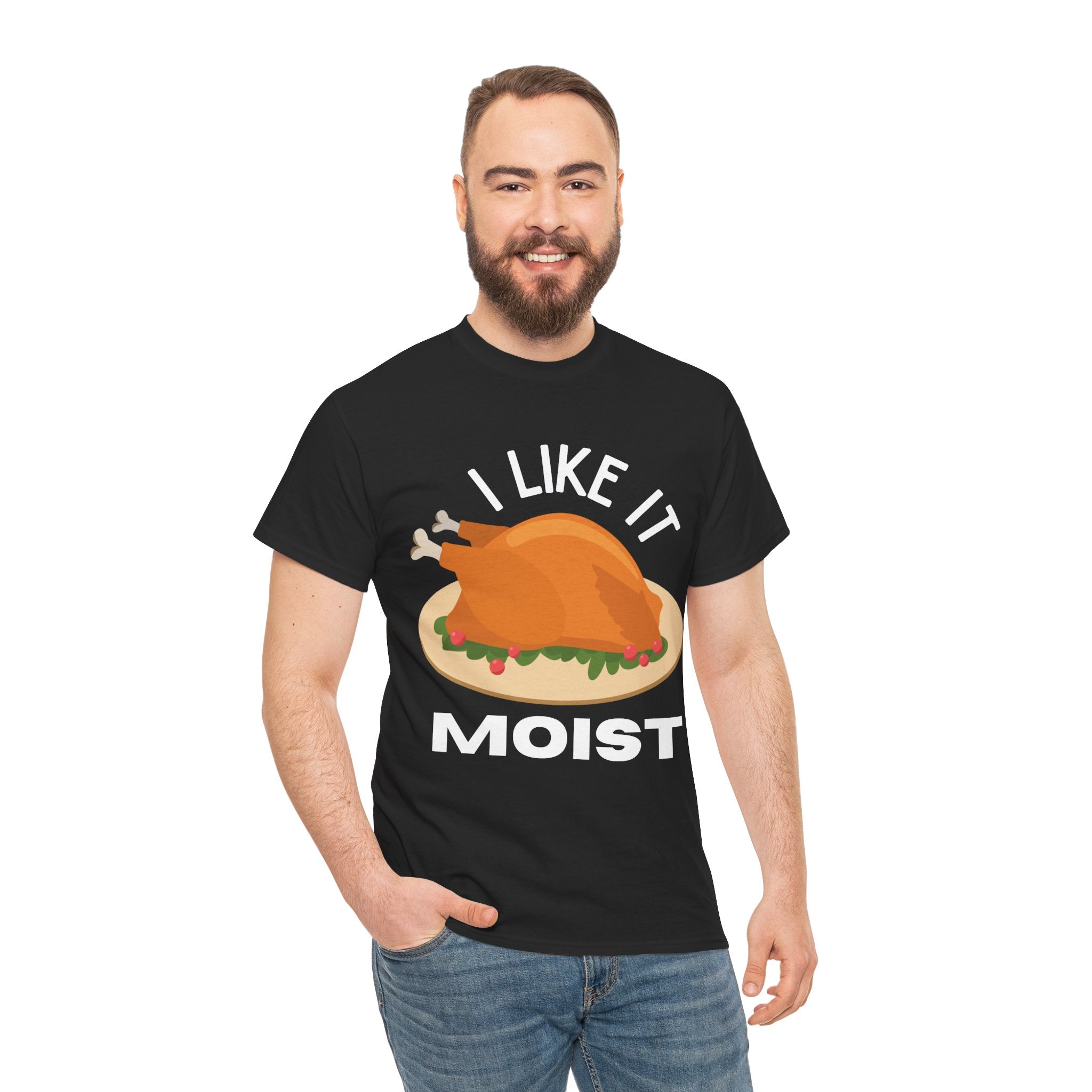 I Like It Moist Funny Thanksgiving Costume Turkey Leg Day Women's Men's T-Shirt