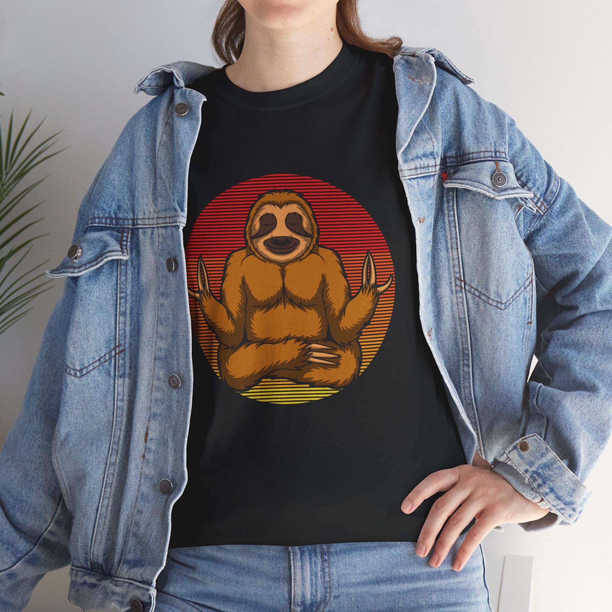 Sloth Meditating Yoga Unisex T-Shirt