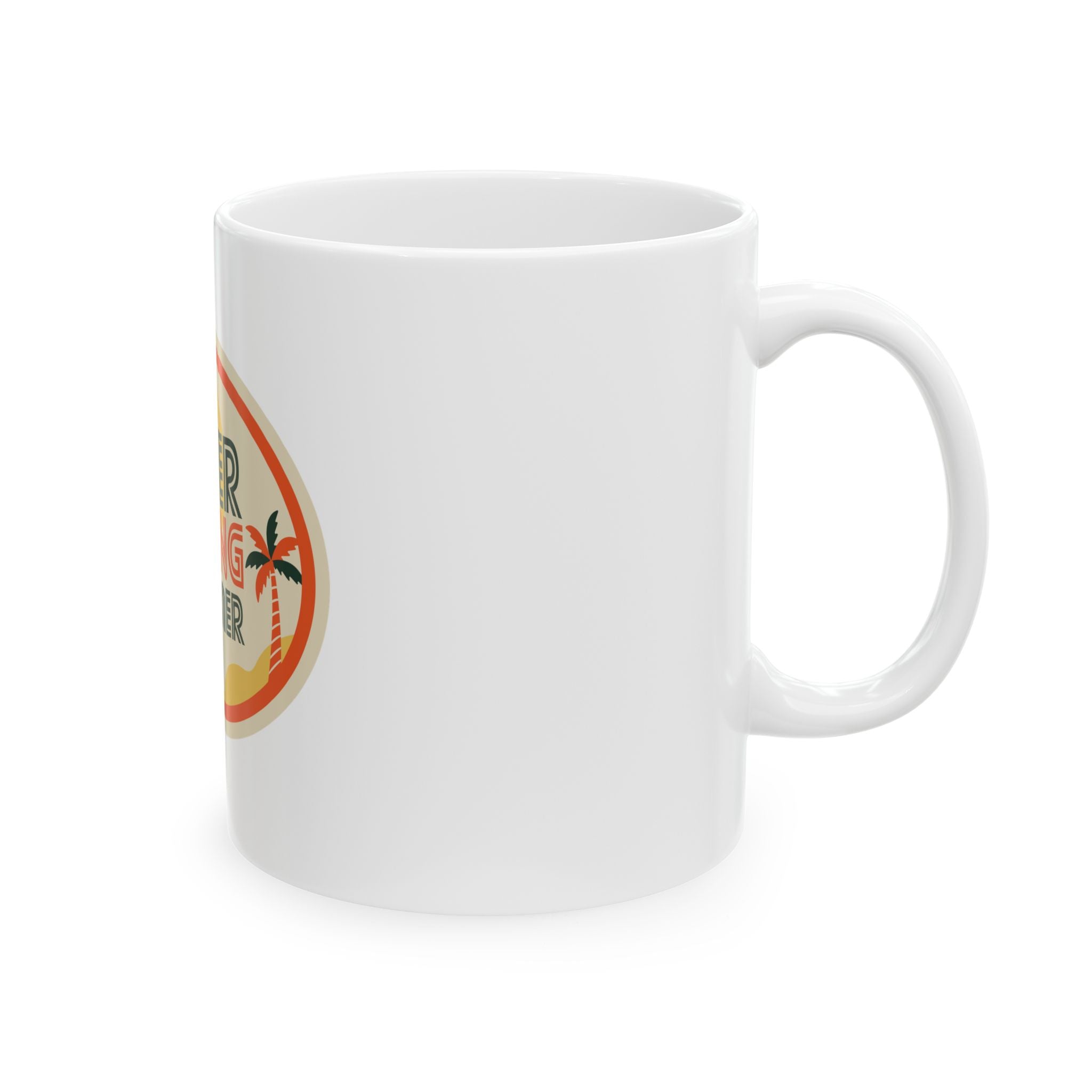 Never Ending Summer Retro Graphic Novelty Ceramic Coffee Mug