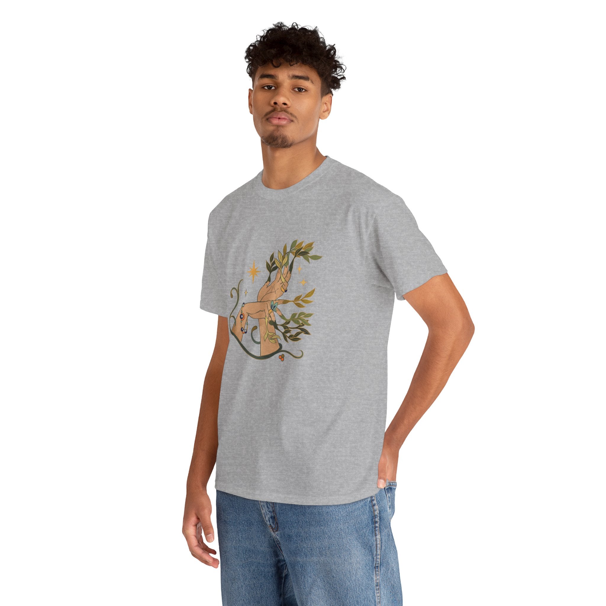 Bohohemian Plant Hands Unisex Graphic Novelty Shirt Tee