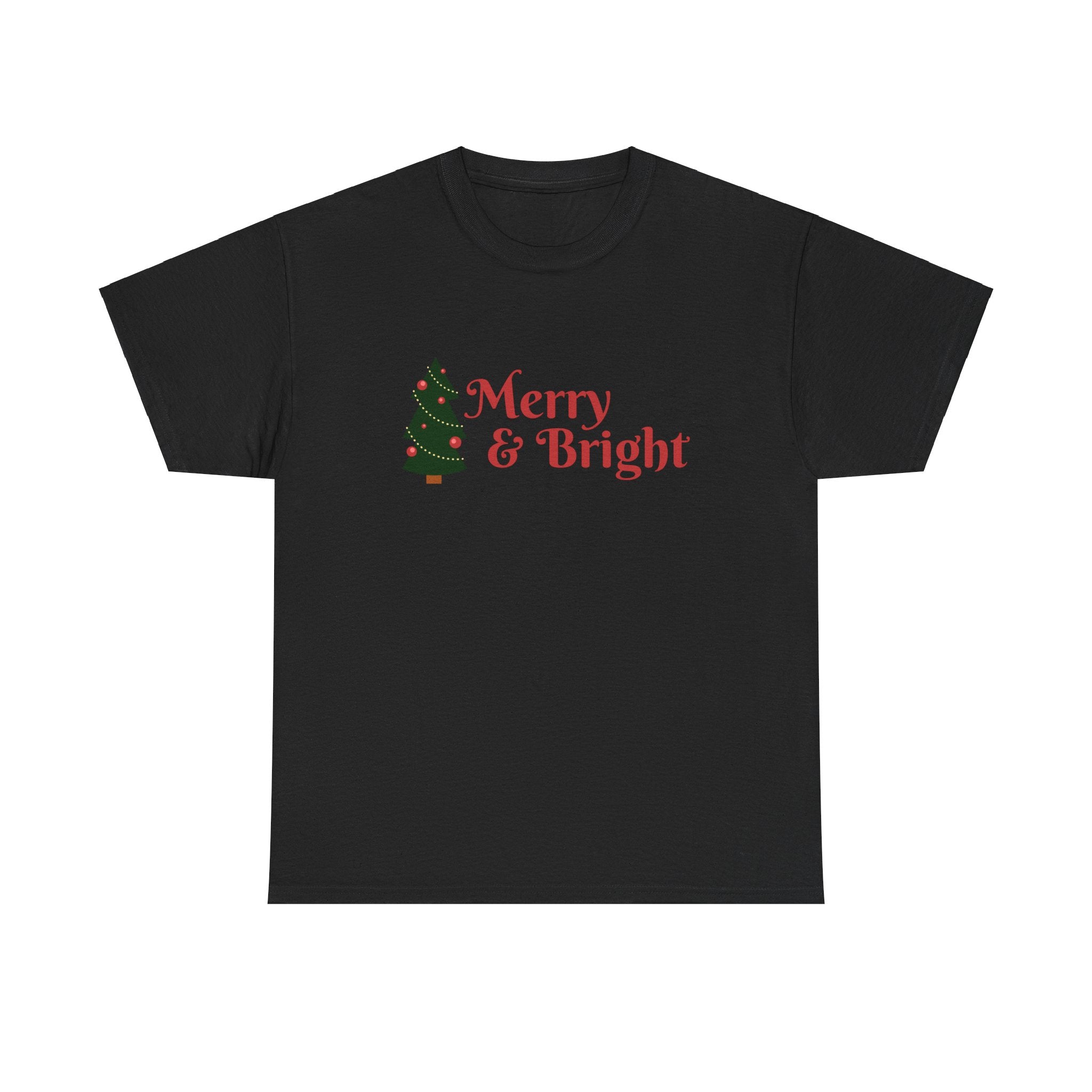 Cute Christmas Holiday Merry & Bright Unisex Tee T-Shirt