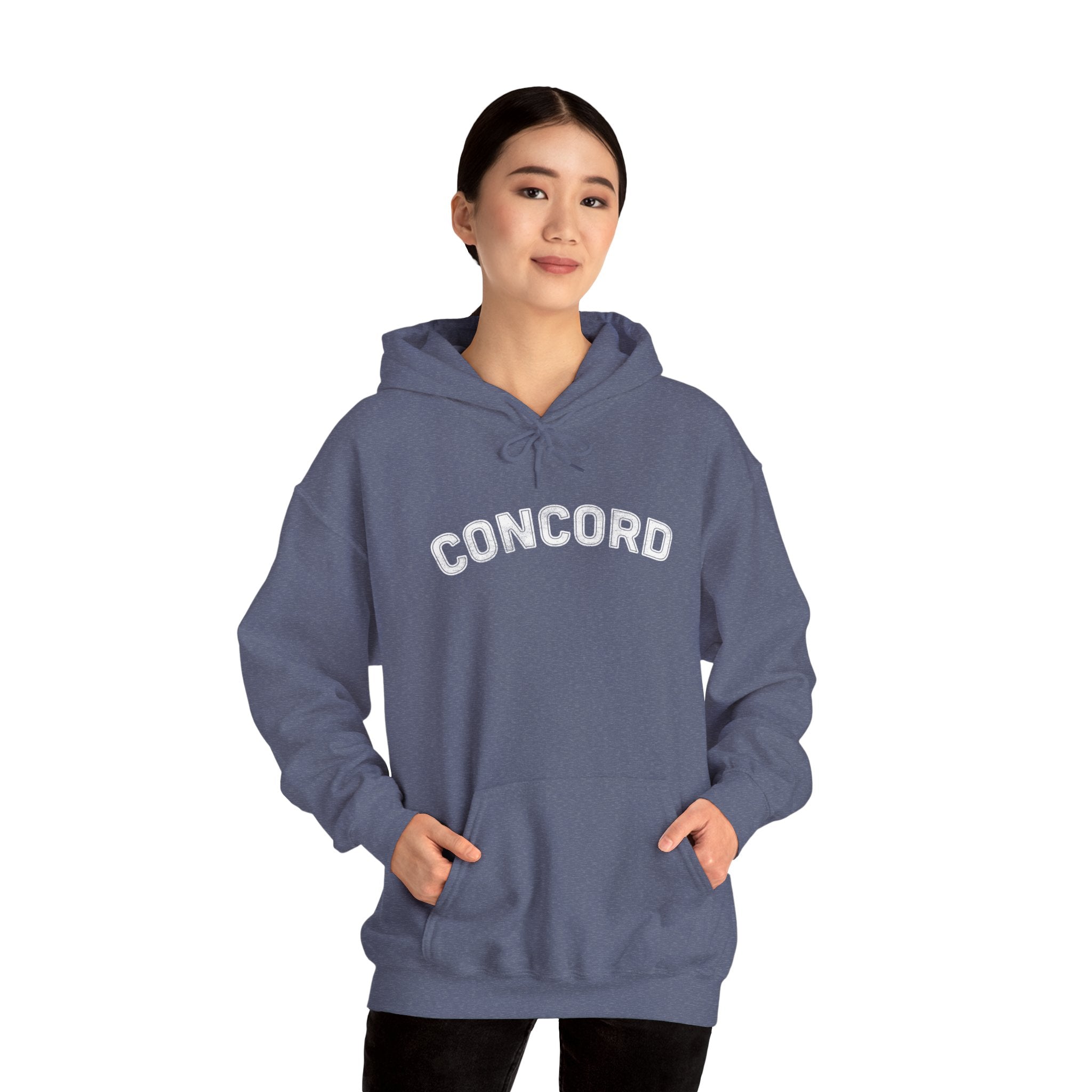 Concord North Carolina NC Curved Font Hoodie