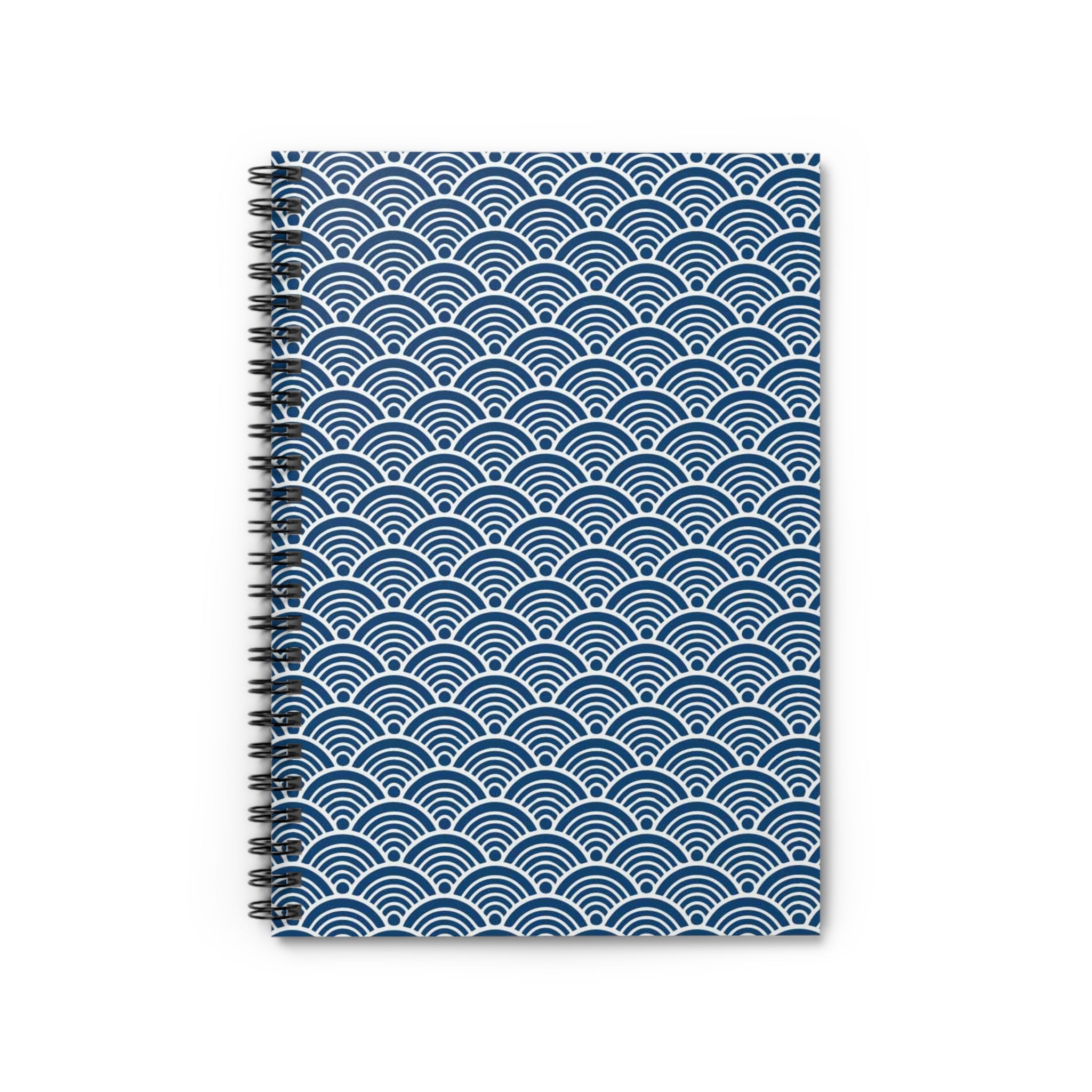 Cute Modern Blue Style Retro Spiral Journal Notebook