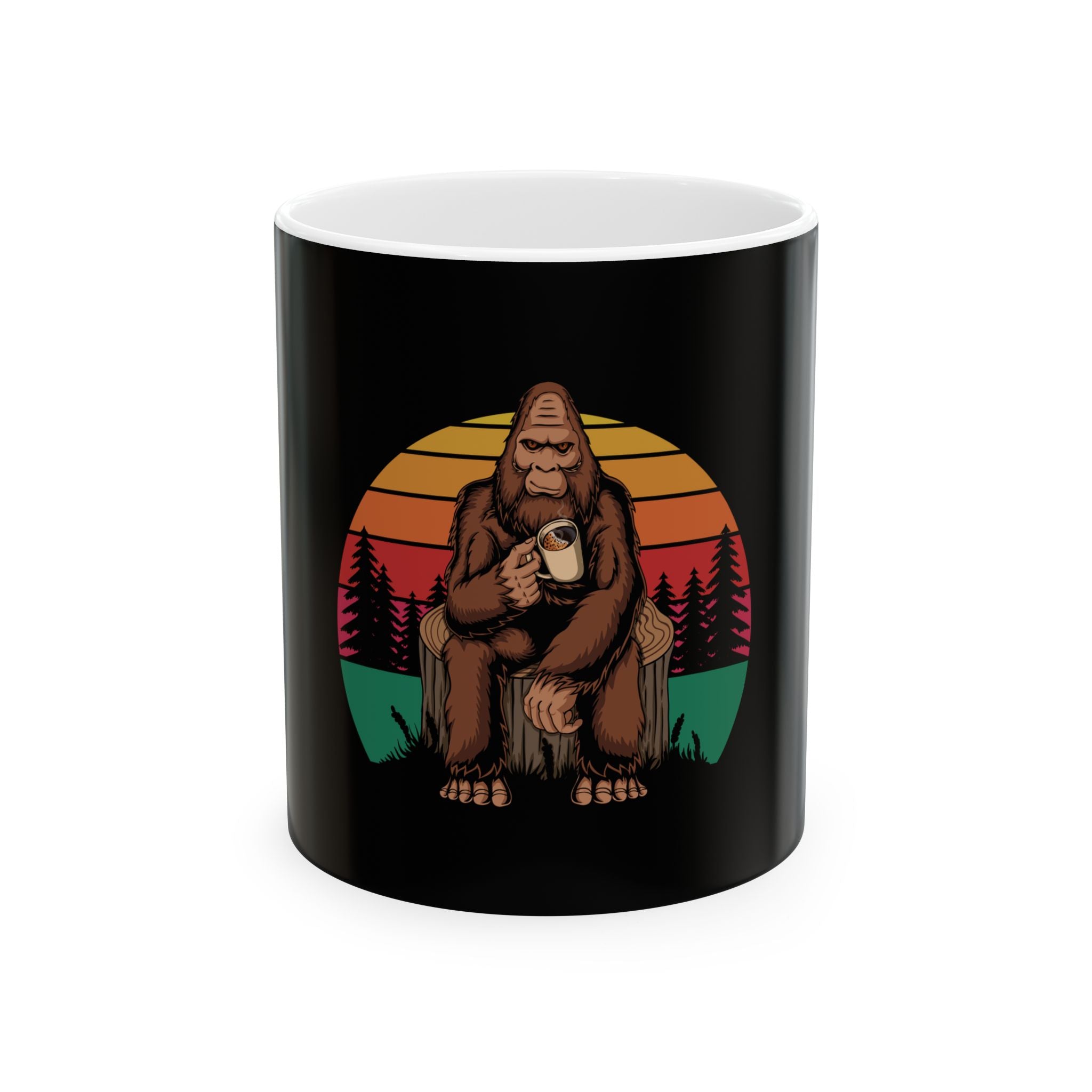 Funny Bigfoot Sasquatch Outdoor Hiking Ceramic Coffee Mug