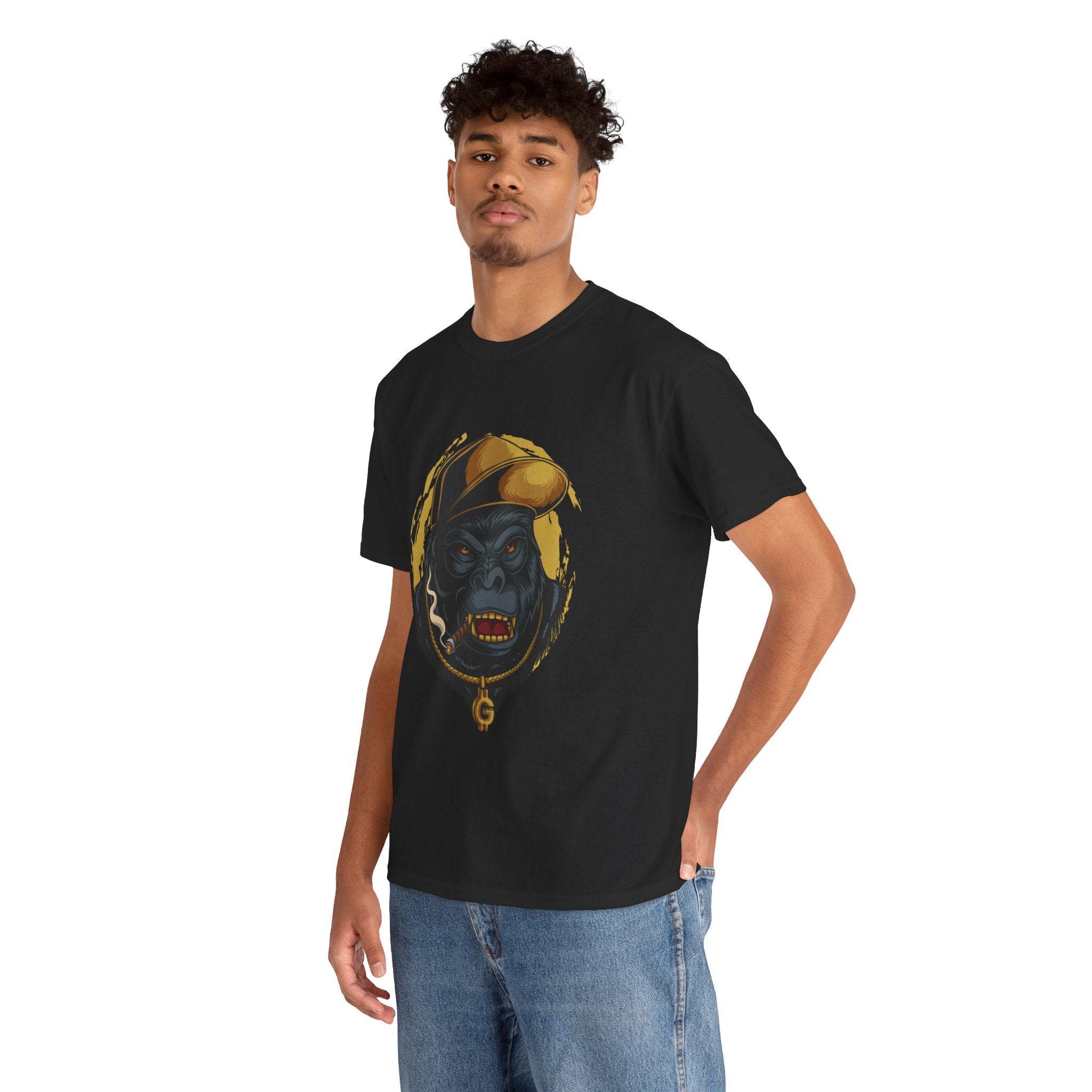 Gorilla Hat Chain Smoking Cigar Ape Unisex T-Shirt