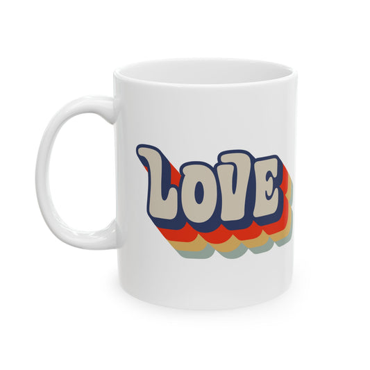 Cute Retro Love Coffee Ceramic Mug