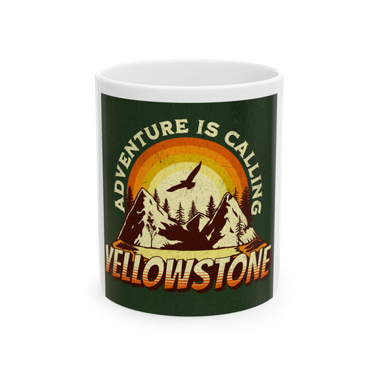 Yellowstone National Park Retro Graphic Novelty Ceramic Coffee Mug