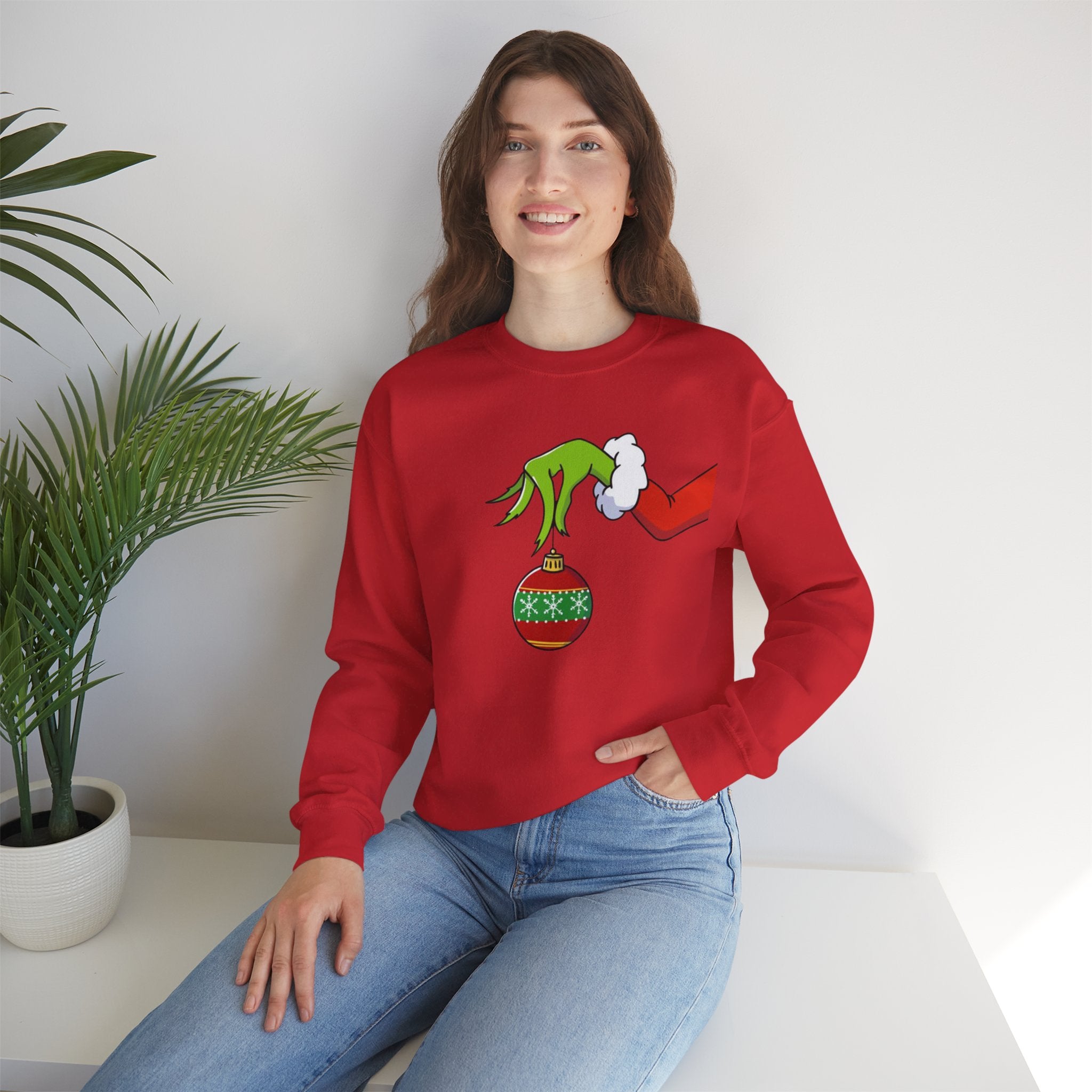 Grinch Ornament Christmas Movie Unisex Crewneck Sweatshirt