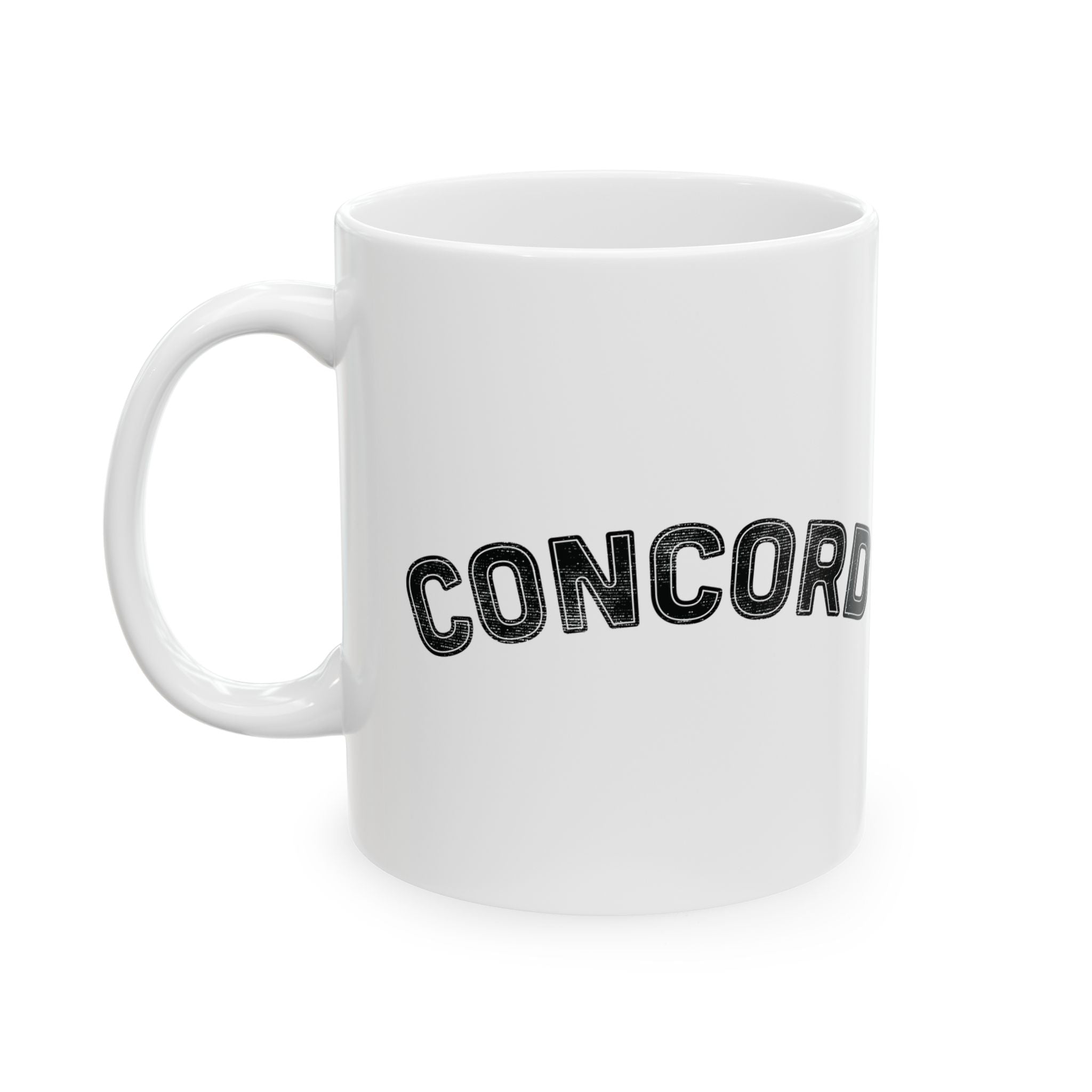 Concord North Carolina NC Curved Ceramic Coffee Mug