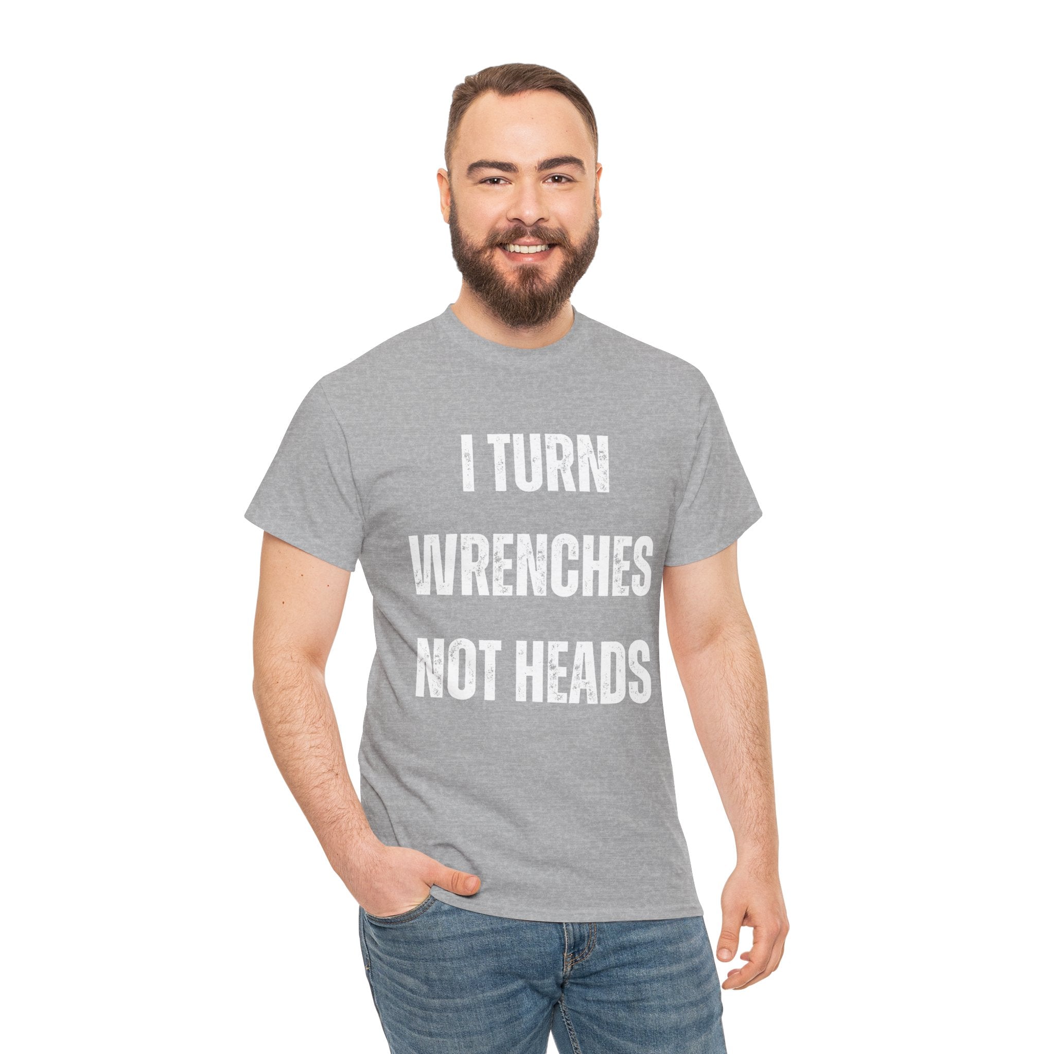 Funny I Turn Wrenches Not Heads Auto Car Mechanic Graphic Novelty Gift T-Shirt