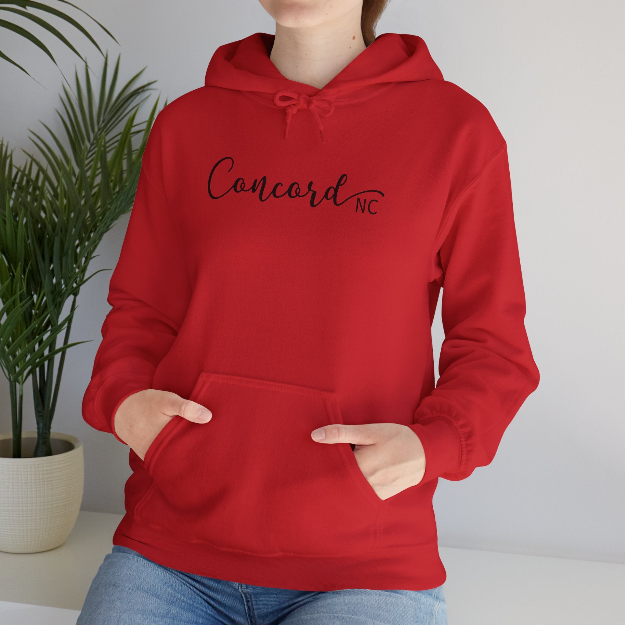 Concord North Carolina NC State Cursive Hoodie