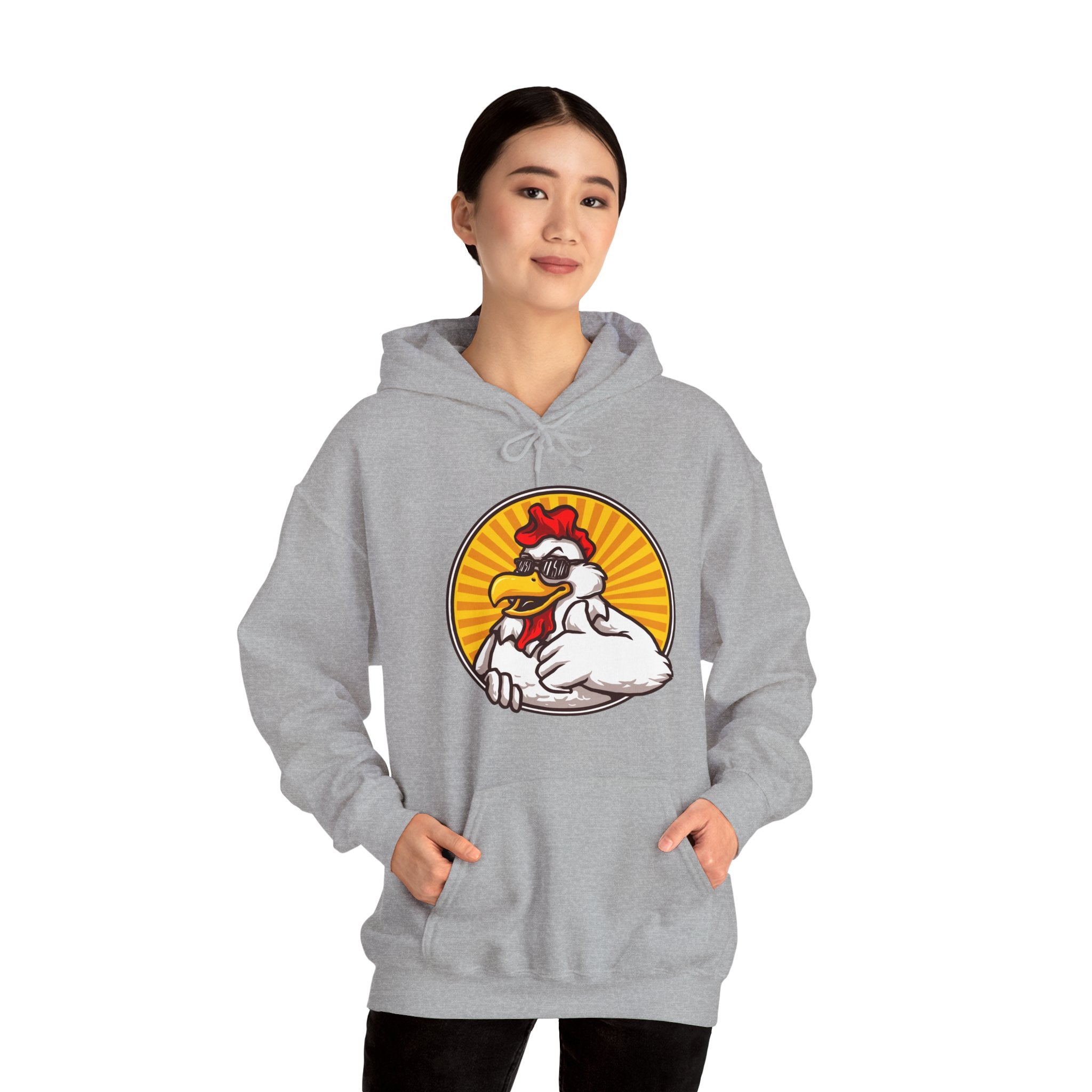 Funny Thumbs Up Chicken Unisex Graphic Novelty Hoodie