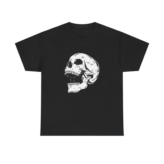 Mens Skeleton Skull Face T-Shirt