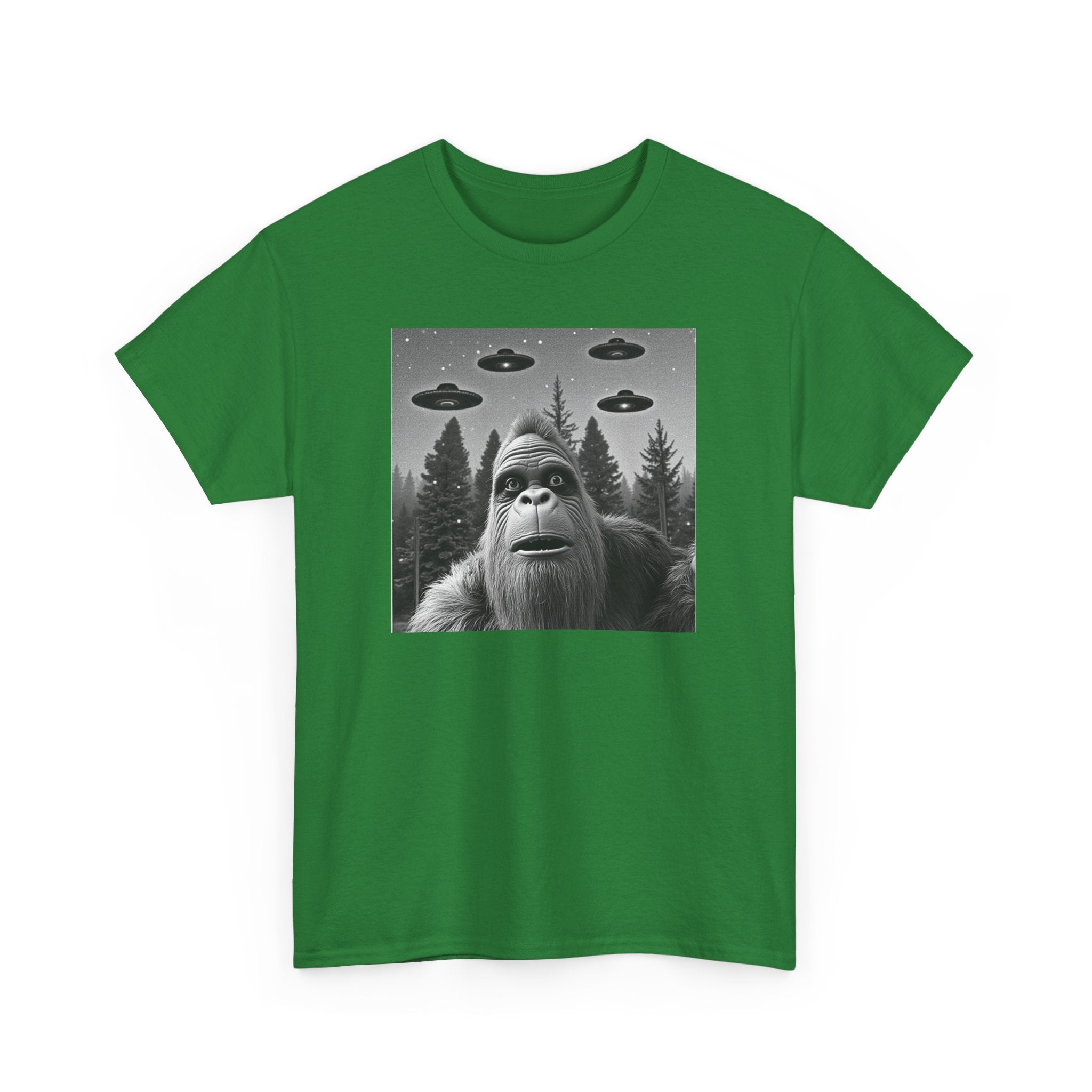 Funny Bigfoot Sasquatch UFO Selfie Camping Meme Unisex T-Shirt