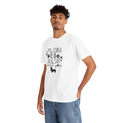 Funny Cute Corgi Dog Lover Gift Unisex Graphic Novelty Tee